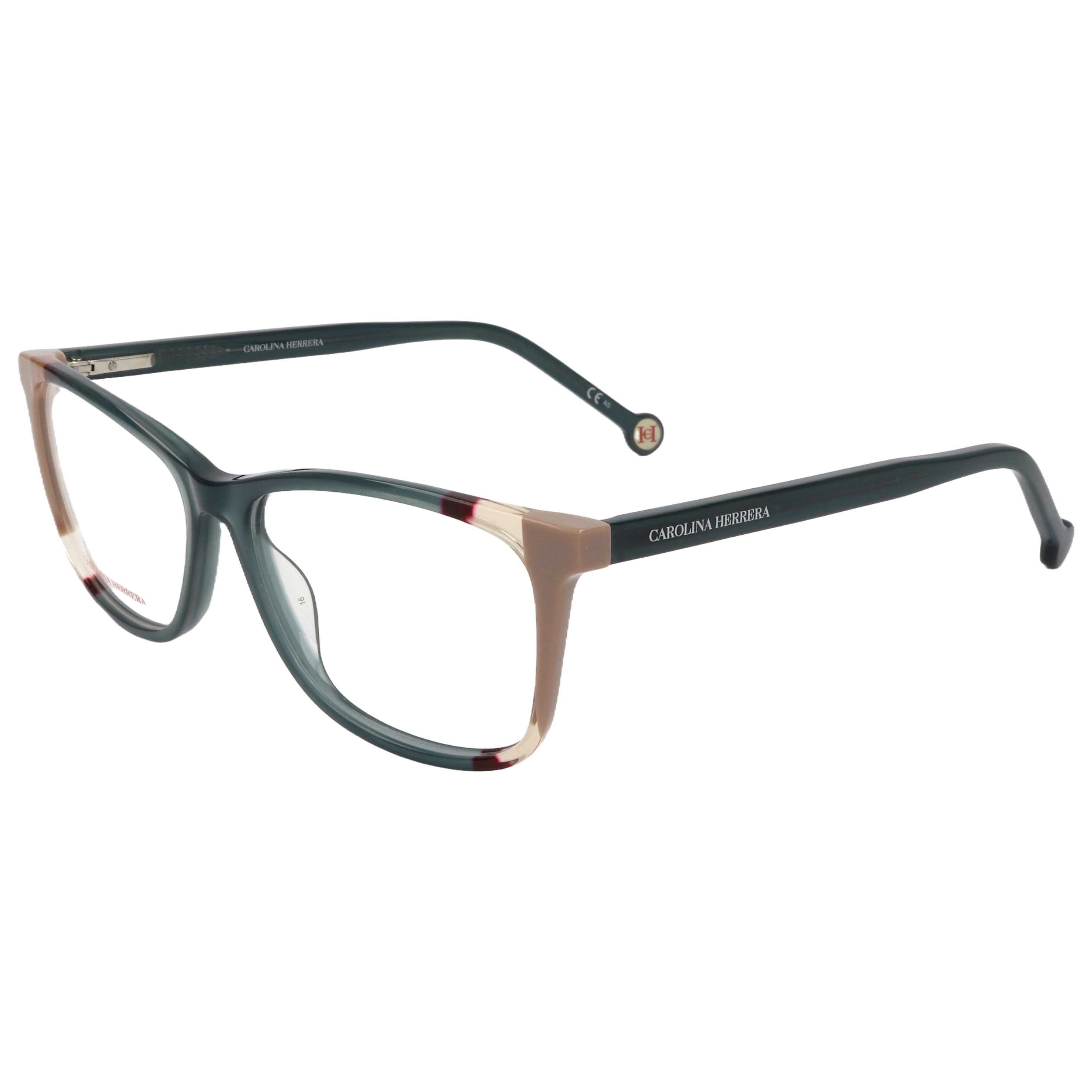 משקפי ראייה Carolina Herrera דגם Ch0066 לנשים 55 מ״מ בצבע Teal חום