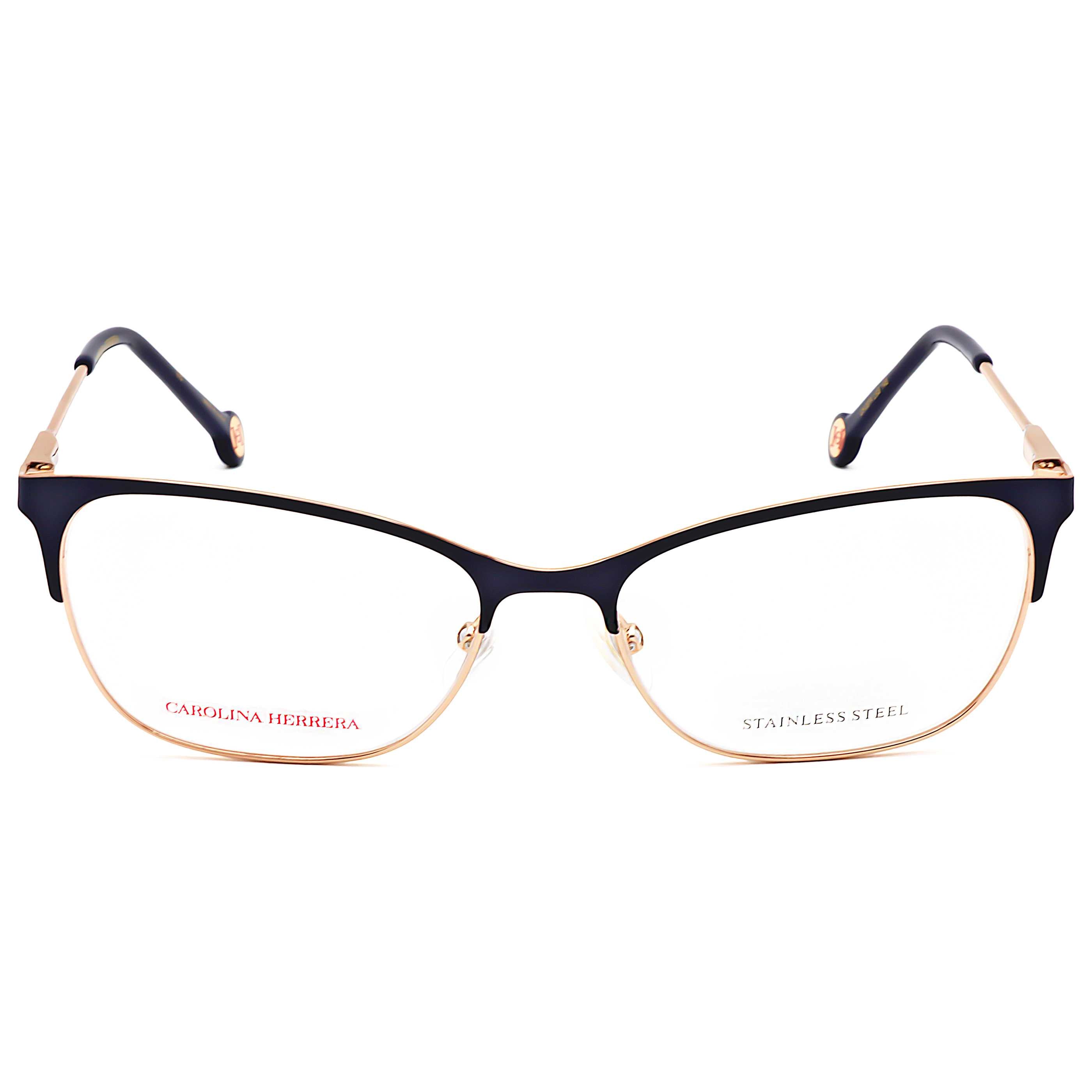 משקפי ראייה Carolina Herrera דגם Ch0074 לנשים 53 מ״מ בצבע זהב כחול
