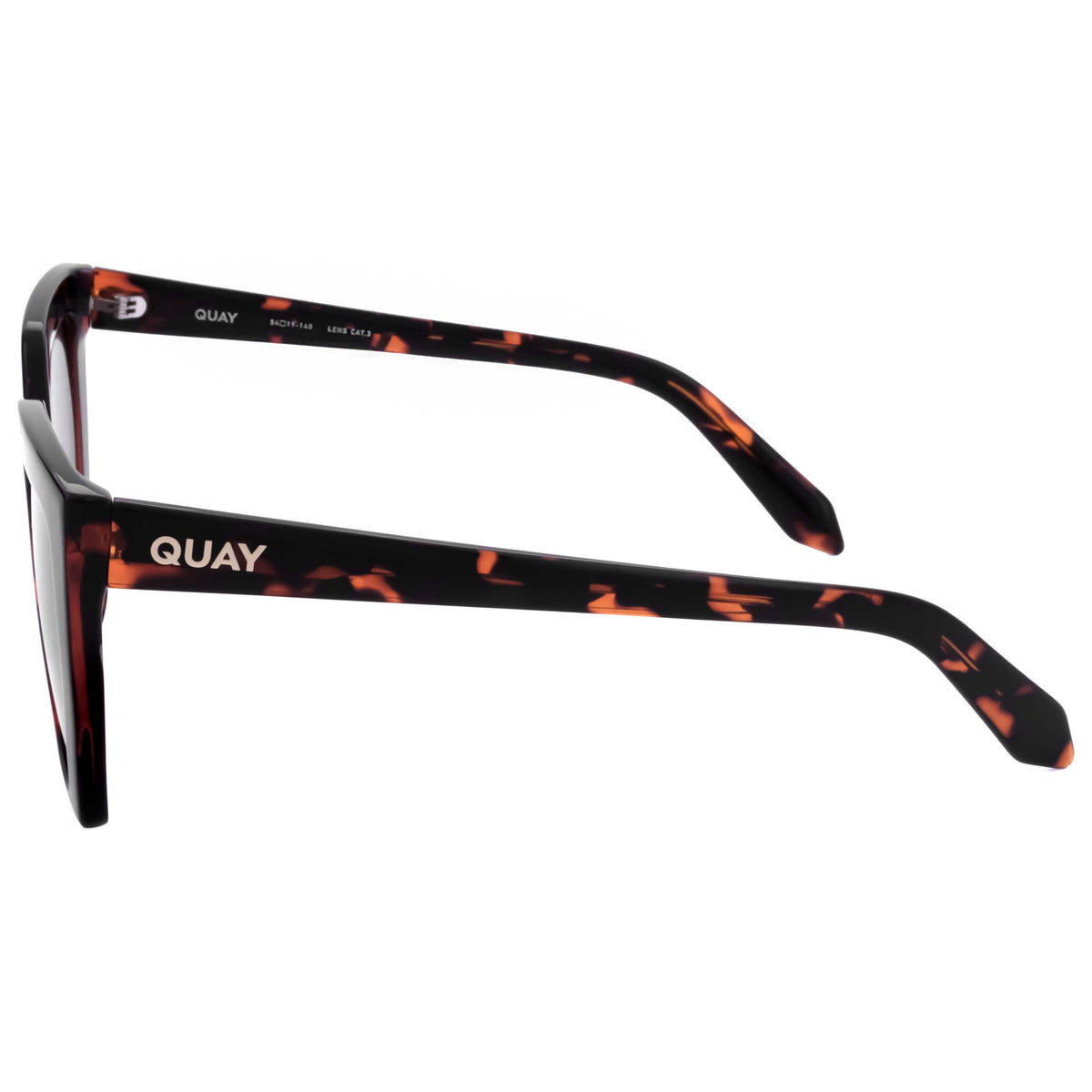 משקפי שמש Quay לנשים 45 מ״מ בצבע דוגמת שריון צב