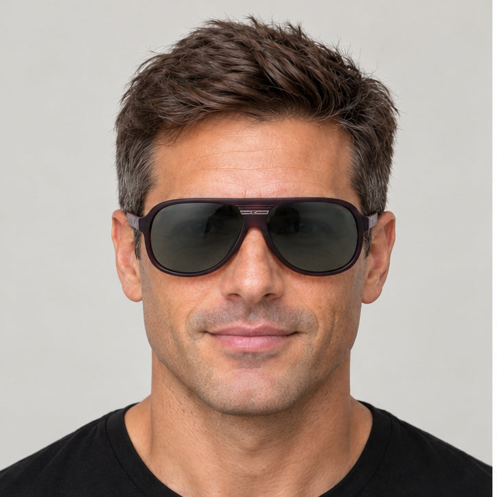 משקפי שמש Carrera דגם CSPORT07-S-LHF-59 לגברים 59 מ״מ בצבע Burgundy