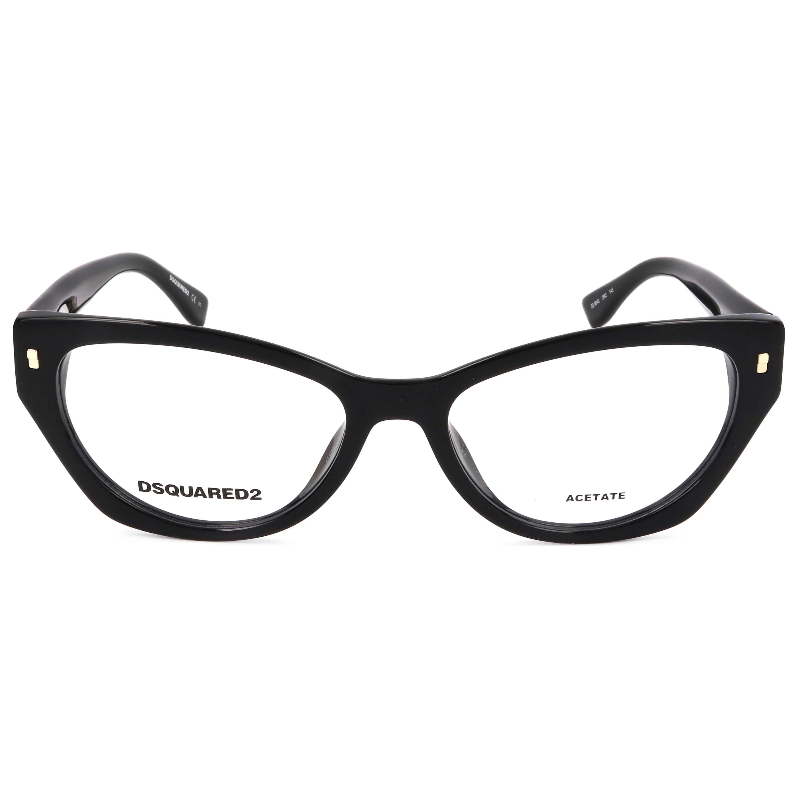 משקפי ראייה Dsquared2 דגם D20043 לנשים 54 מ״מ בצבע שחור זהב