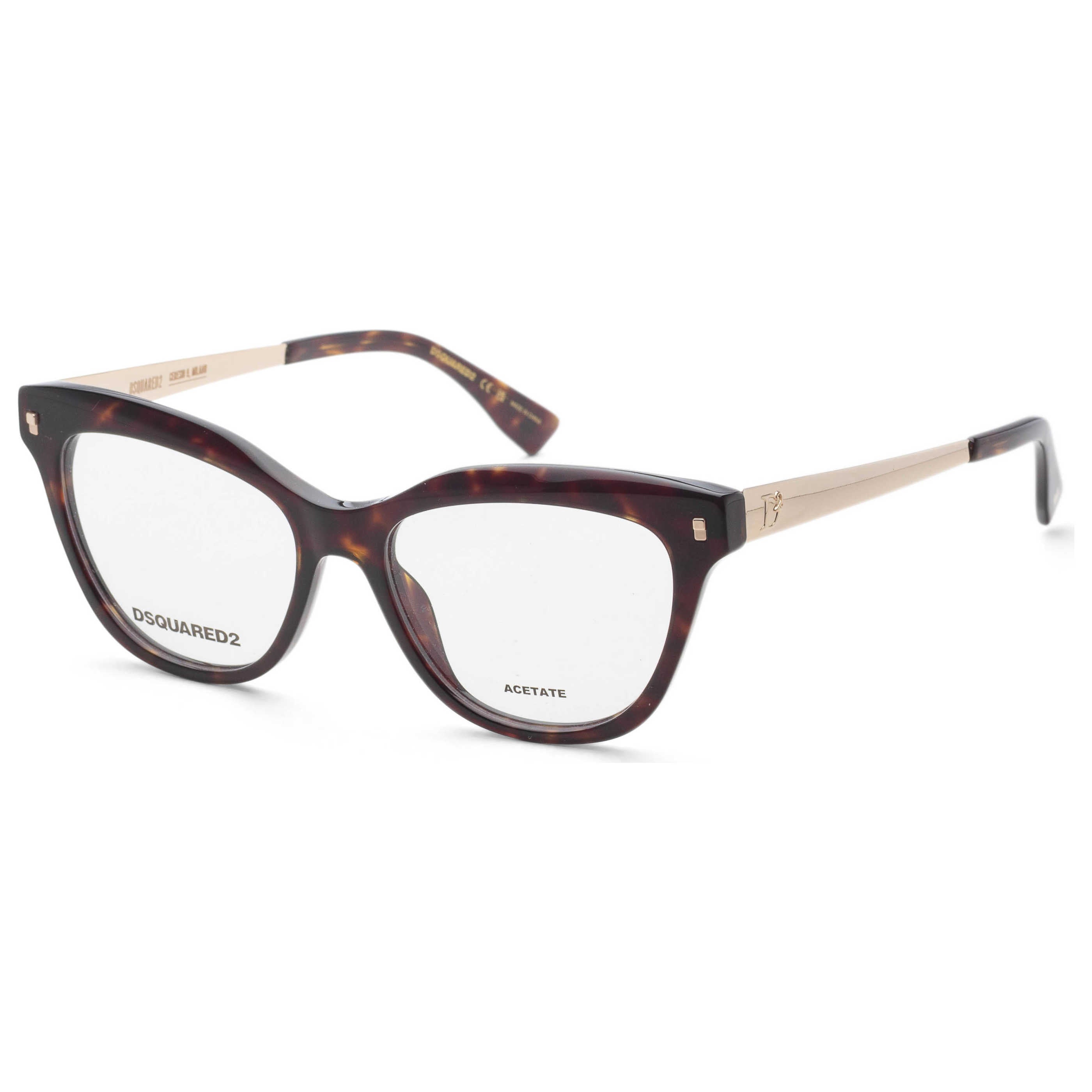 משקפי ראייה Dsquared2 דגם D20095 לנשים 52 מ״מ בצבע הוואנה