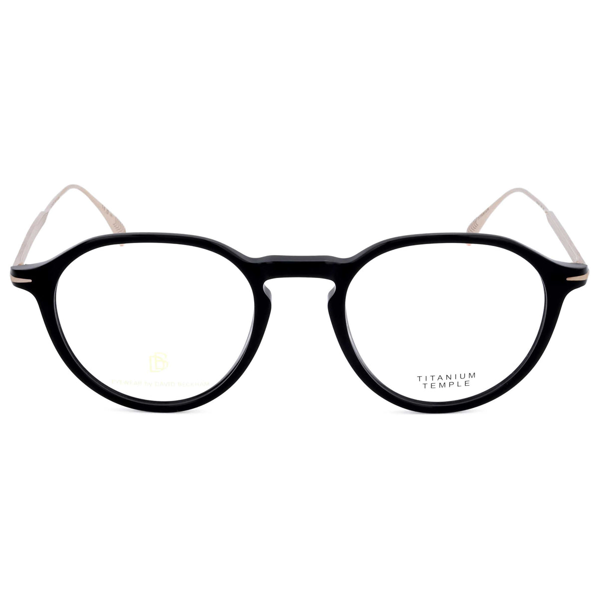 David Beckham Men's 49mm Black Gold Eyeglasses DB1105-2M2-49