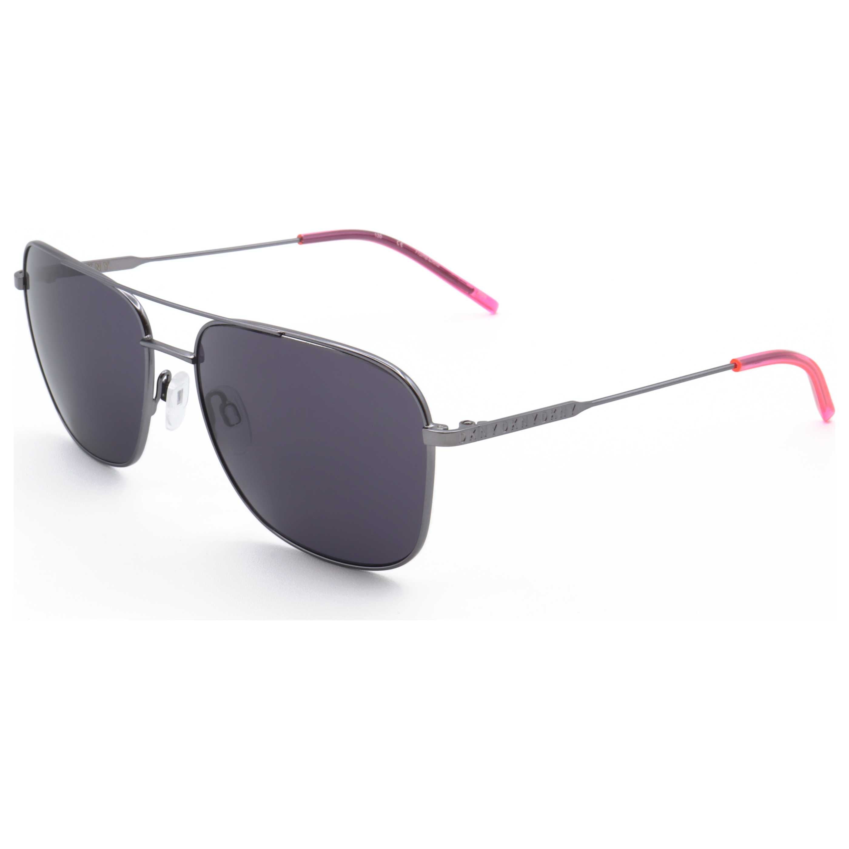 משקפי שמש DKNY דגם Dk113S יוניסקס 58 מ״מ בצבע גנמטאל Neon ורוד