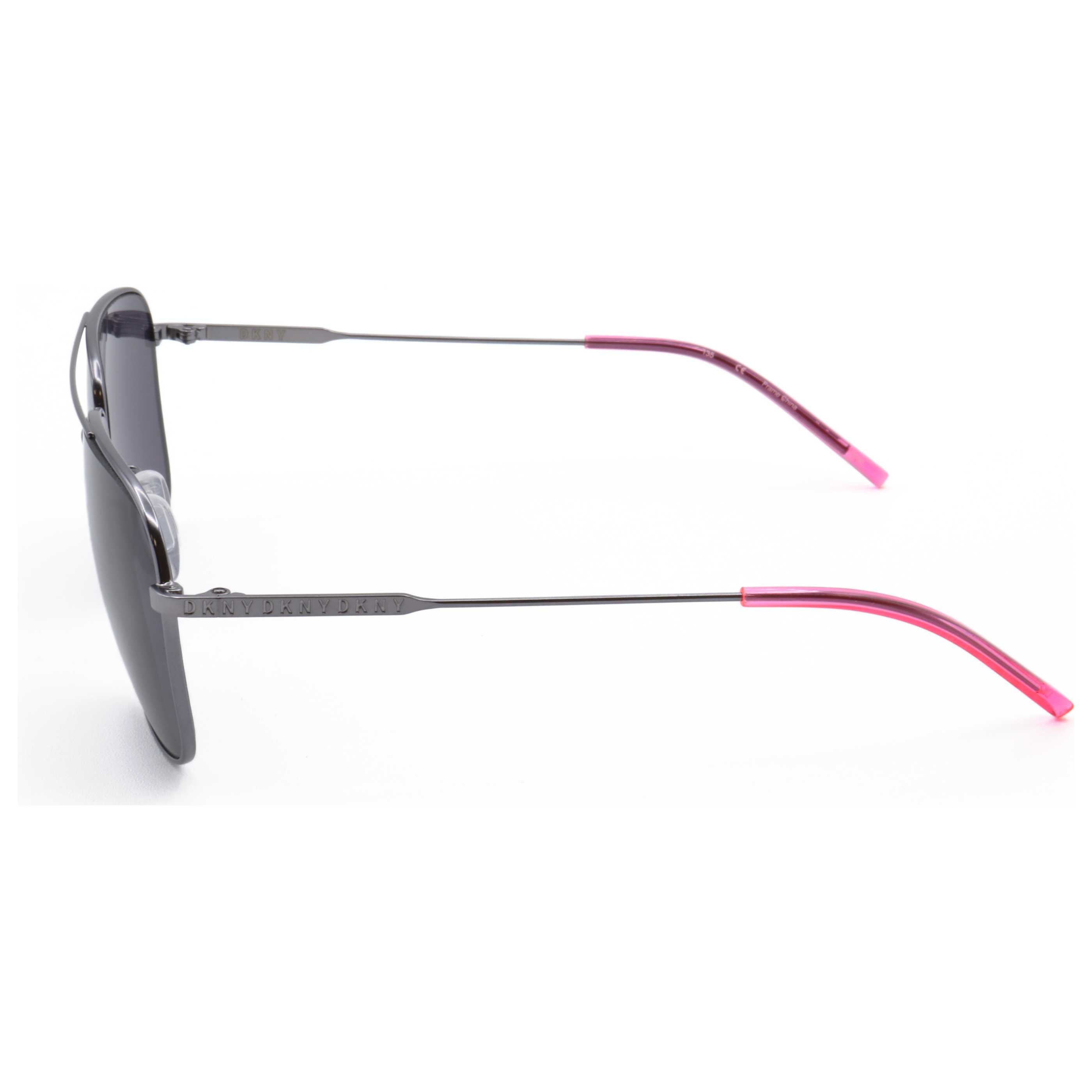 משקפי שמש DKNY דגם Dk113S יוניסקס 58 מ״מ בצבע גנמטאל Neon ורוד
