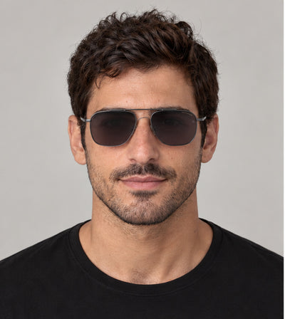 Dita Lancier Unisex 57 mm Satin Gunmetal Polarized Sunglasses DLS102-57-04