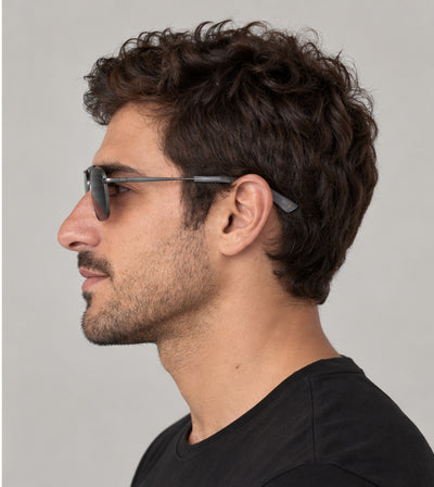 Dita Lancier Unisex 57 mm Satin Gunmetal Polarized Sunglasses DLS102-57-04
