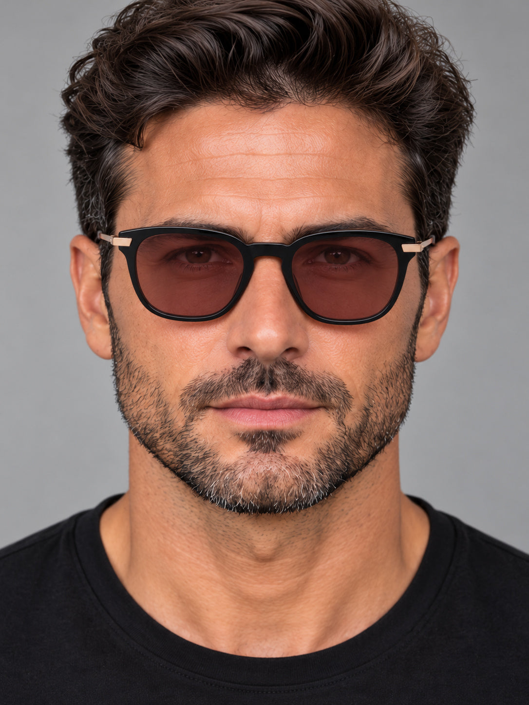 Dita Lancier Men's 51 mm Black White Gold Polarized Sunglasses DLS412-A-01