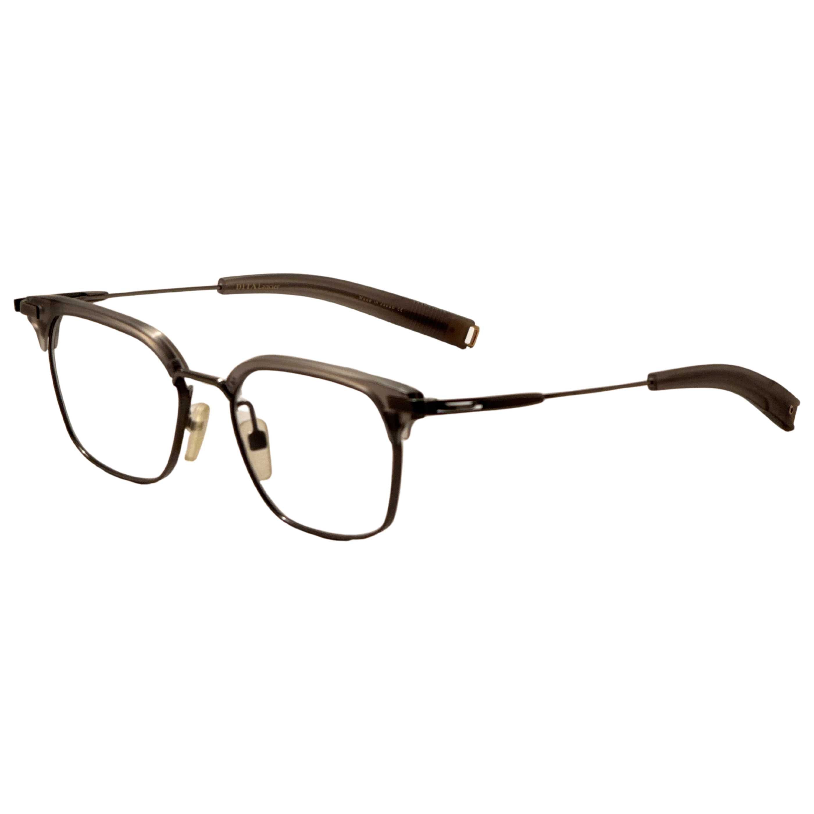 משקפי שמש Dita דגם Lancier לגברים 52 מ״מ בצבע Satin קריסטל אפור עתיק כסוף