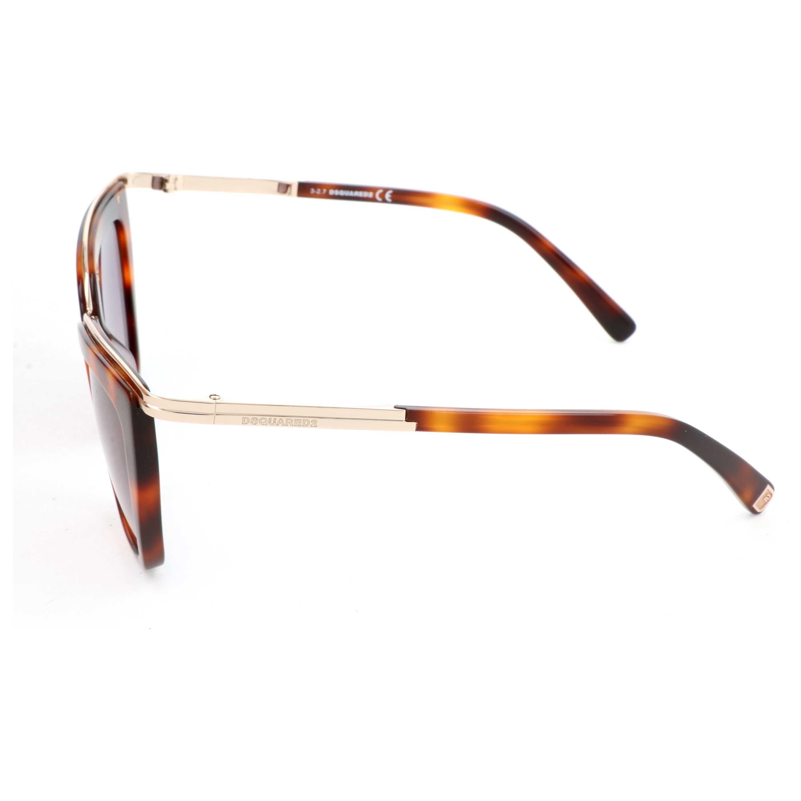 משקפי שמש Dsquared2 דגם Dq0289 לנשים 53 מ״מ בצבע הוואנה כהה