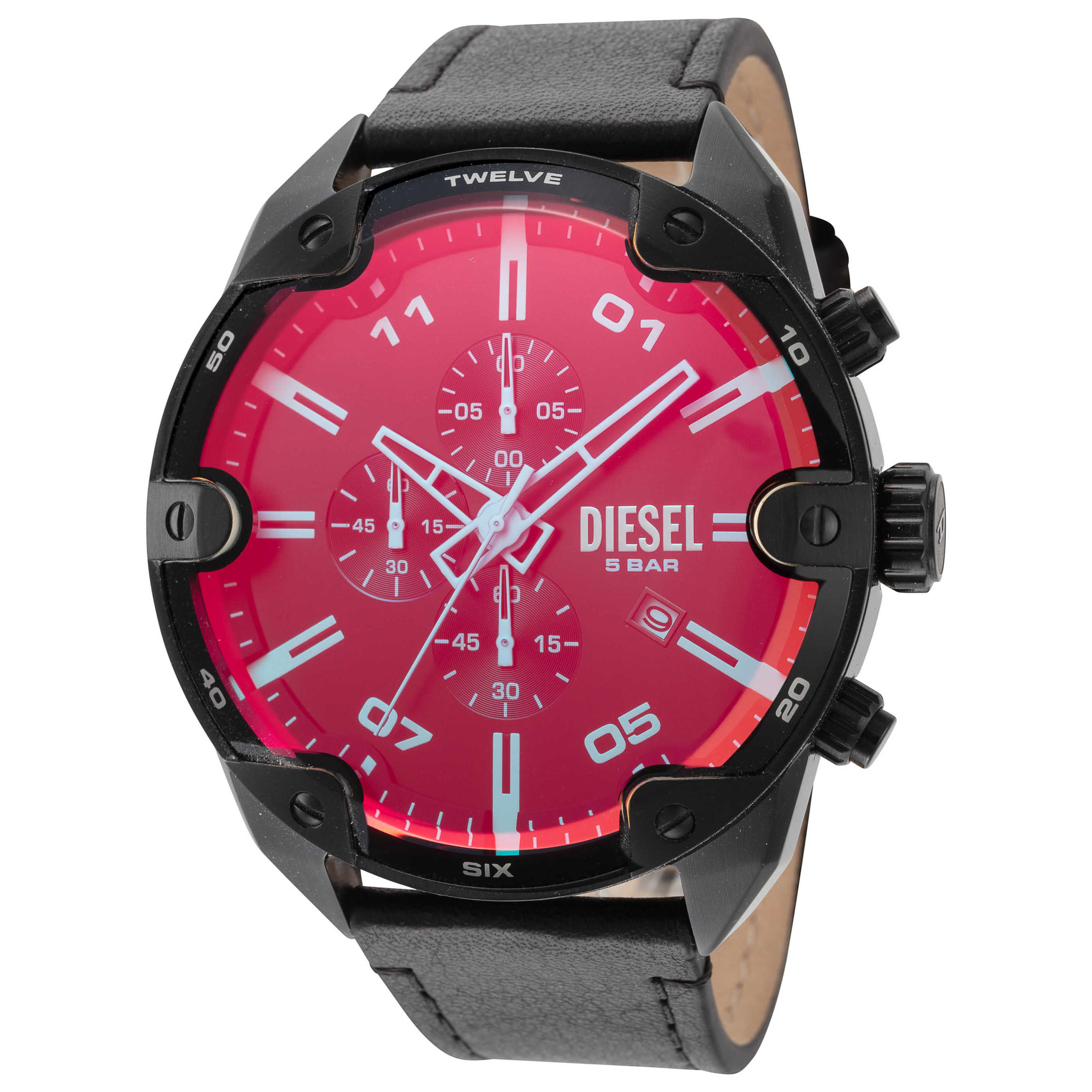 שעון Diesel דגם Spiked לגברים 49 מ״מ כרונוגרף קוורץ