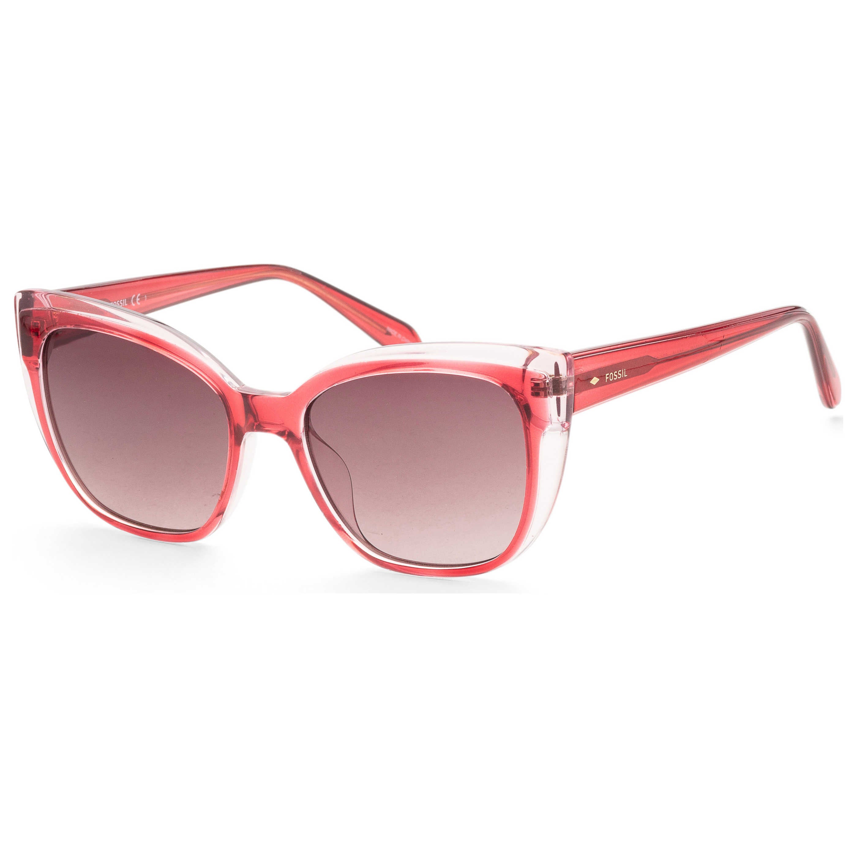 משקפי שמש Fossil דגם Fashion לנשים 52 מ״מ בצבע Raspberry