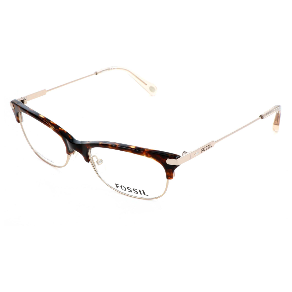 משקפי ראייה Fossil דגם Fos6055 לנשים 50 מ״מ בצבע Light זהב