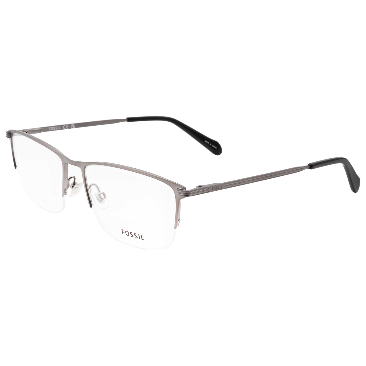 משקפי ראייה Fossil דגם Fos7161 לגברים 56 מ״מ בצבע מט רותניום כהה