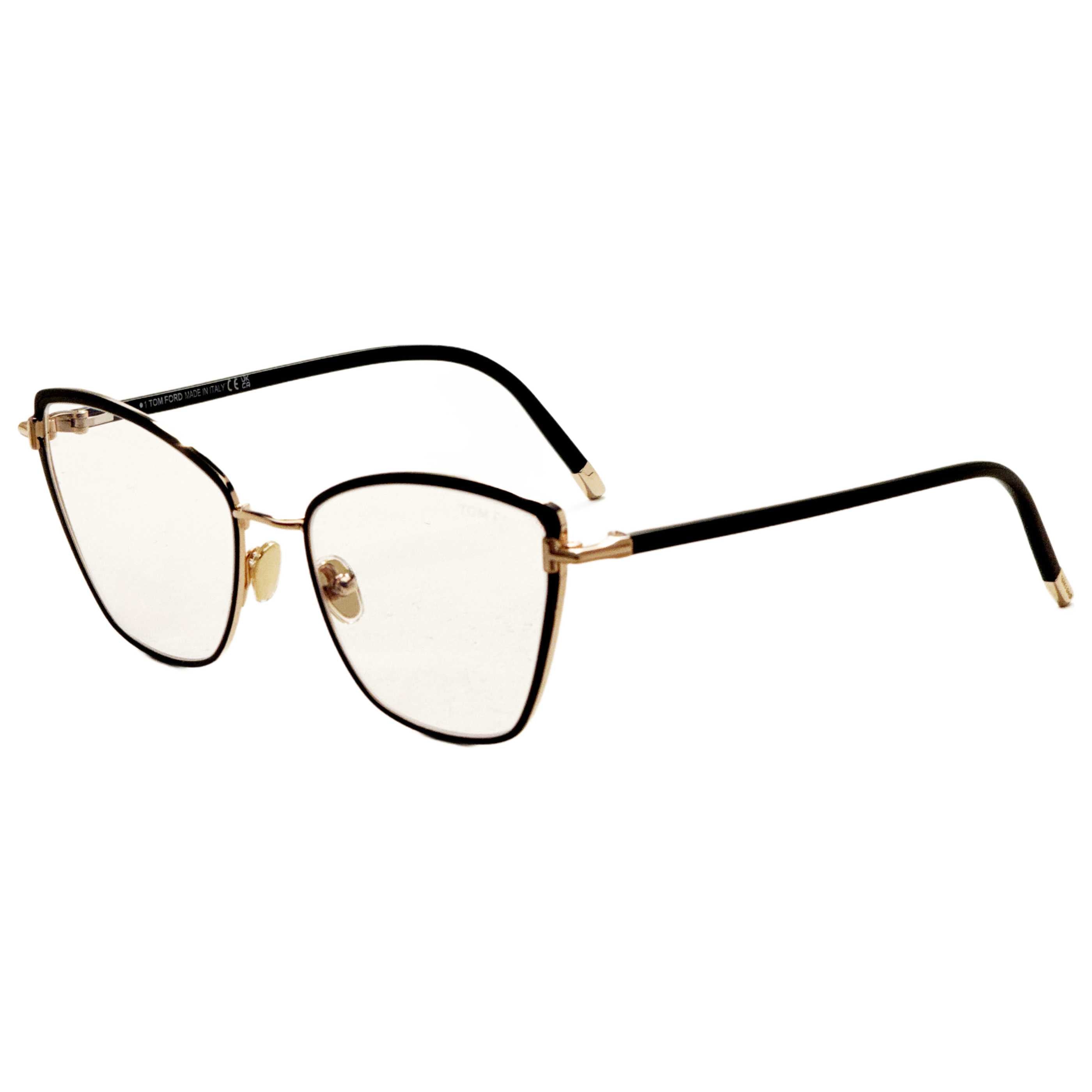 משקפי ראייה Tom Ford דגם Ft5740 לנשים 54 מ״מ בצבע מבריק שחור