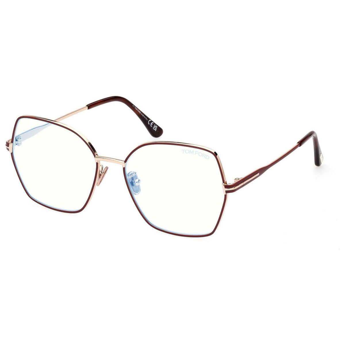 Tom Ford Women's 56mm Shiny Rose Gold Eyeglasses FT5876-B-028-56