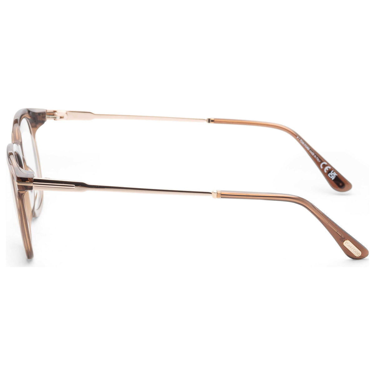 Tom Ford Men's T-Logo 50mm Shiny Light Brown Eyeglasses FT5904-B-45-50