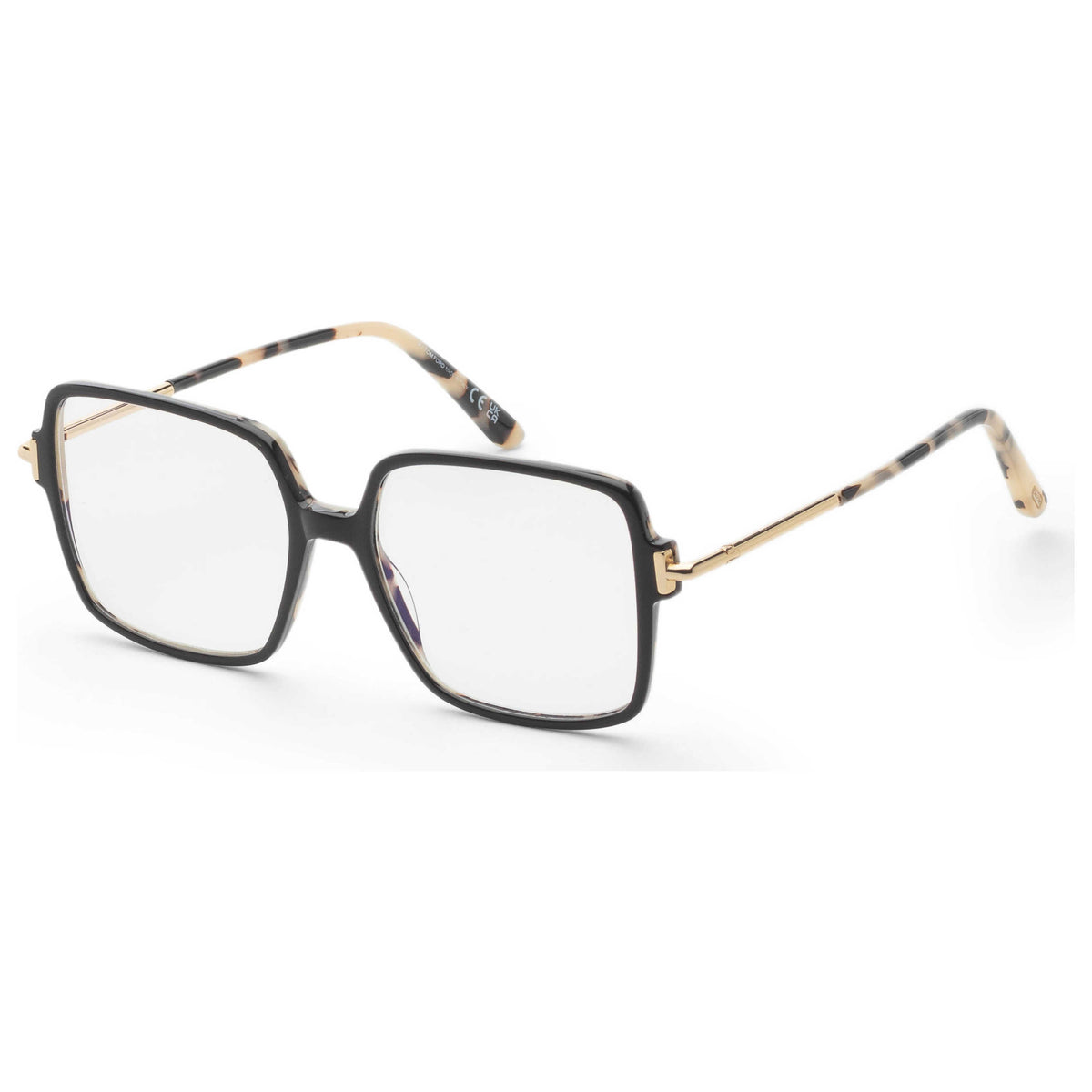 משקפי ראייה Tom Ford דגם T-Logo לנשים 53 מ״מ בצבע שחור