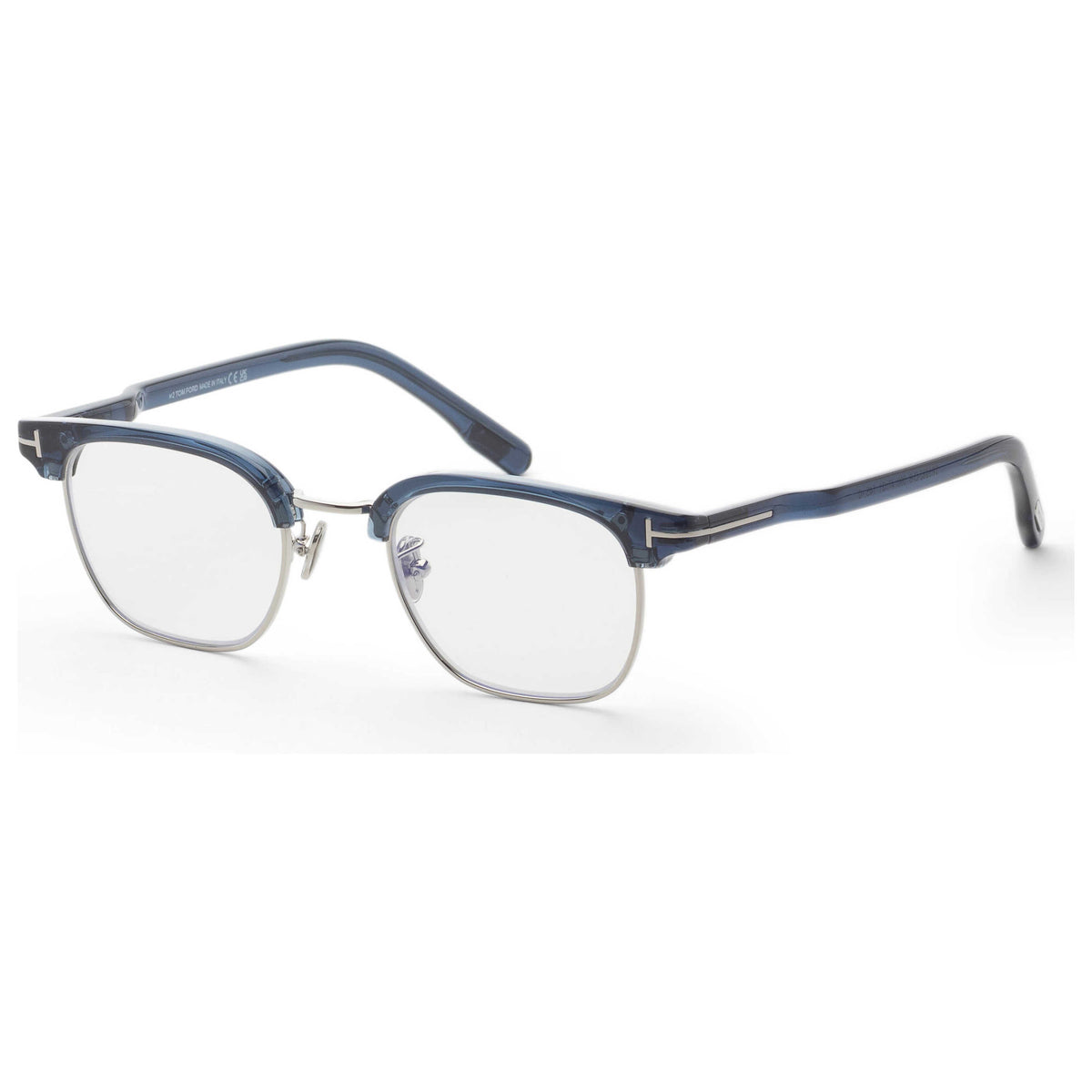 משקפי ראייה Tom Ford דגם Ft5932 לגברים 47 מ״מ בצבע מבריק כחול