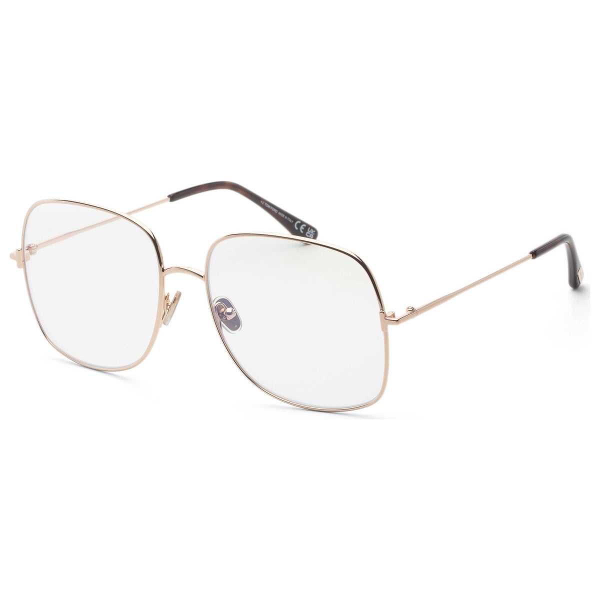 משקפי ראייה Tom Ford דגם Ft6048 לנשים 59 מ״מ בצבע מבריק רוז גולד