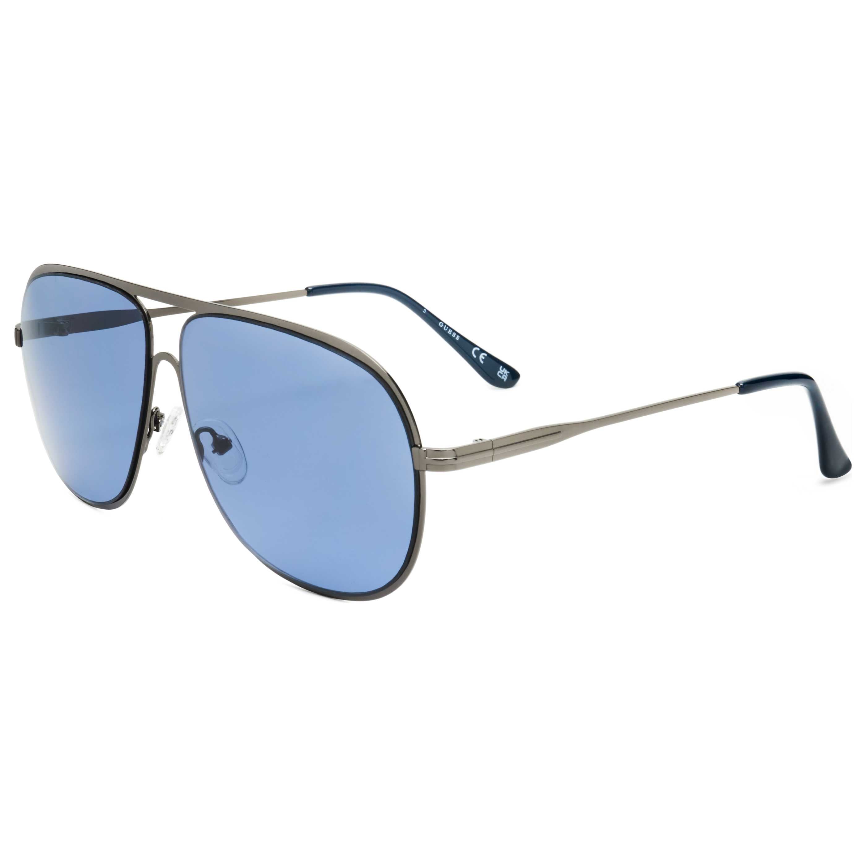 משקפי שמש Guess דגם Gf0208 יוניסקס 60 מ״מ בצבע מבריק גנמטאל