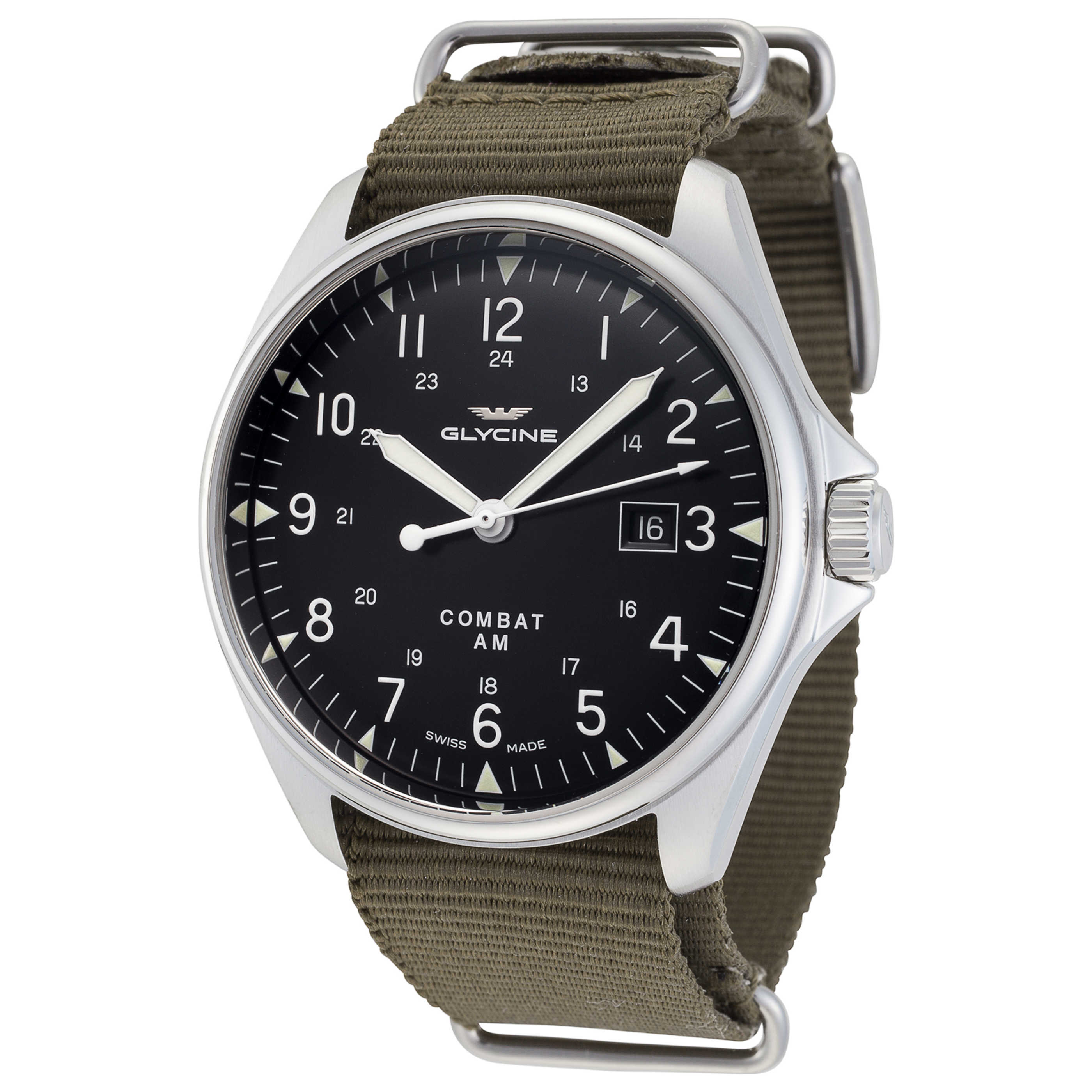 שעון לגבר Combat 6 Vintage של Glycine, אוטומטי, 43 מ״מ