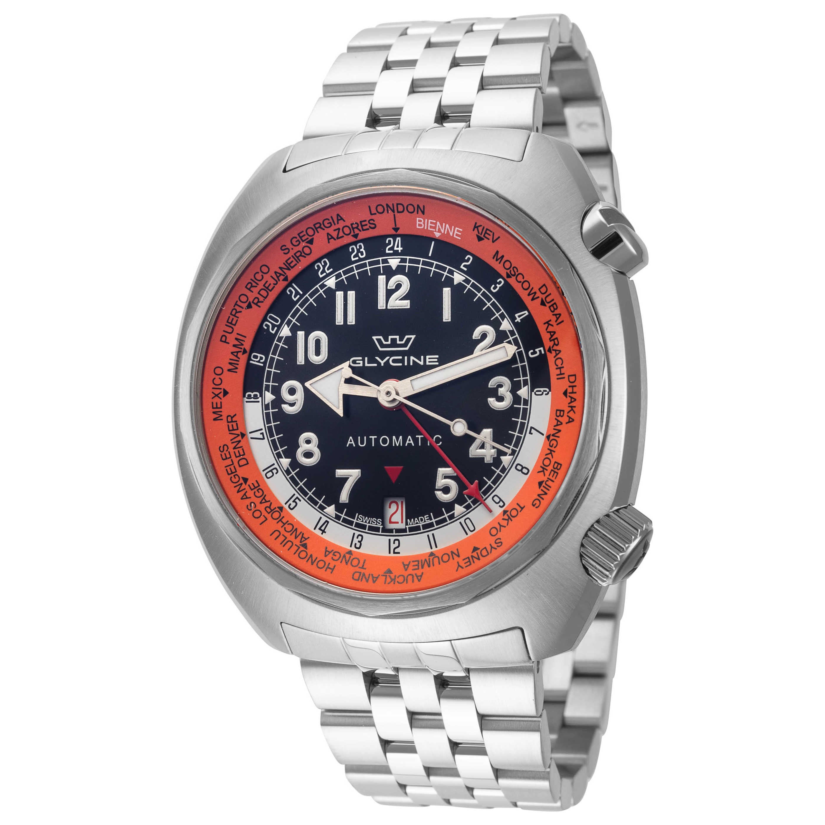 שעון Glycine דגם Airman Sst Gmt לגברים 43 מ״מ אוטומטי