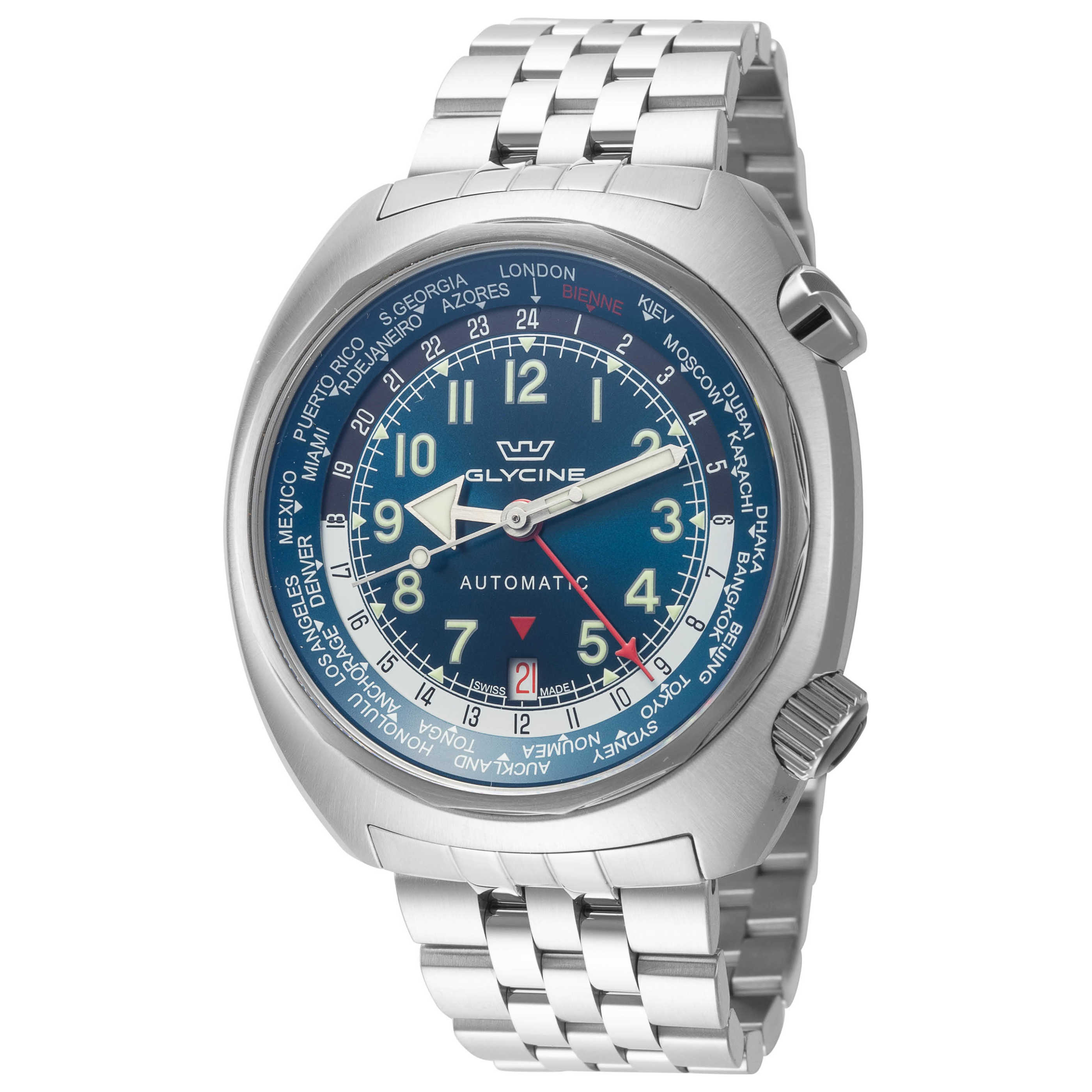 שעון Glycine דגם Airman Sst Gmt לגברים 43 מ״מ אוטומטי