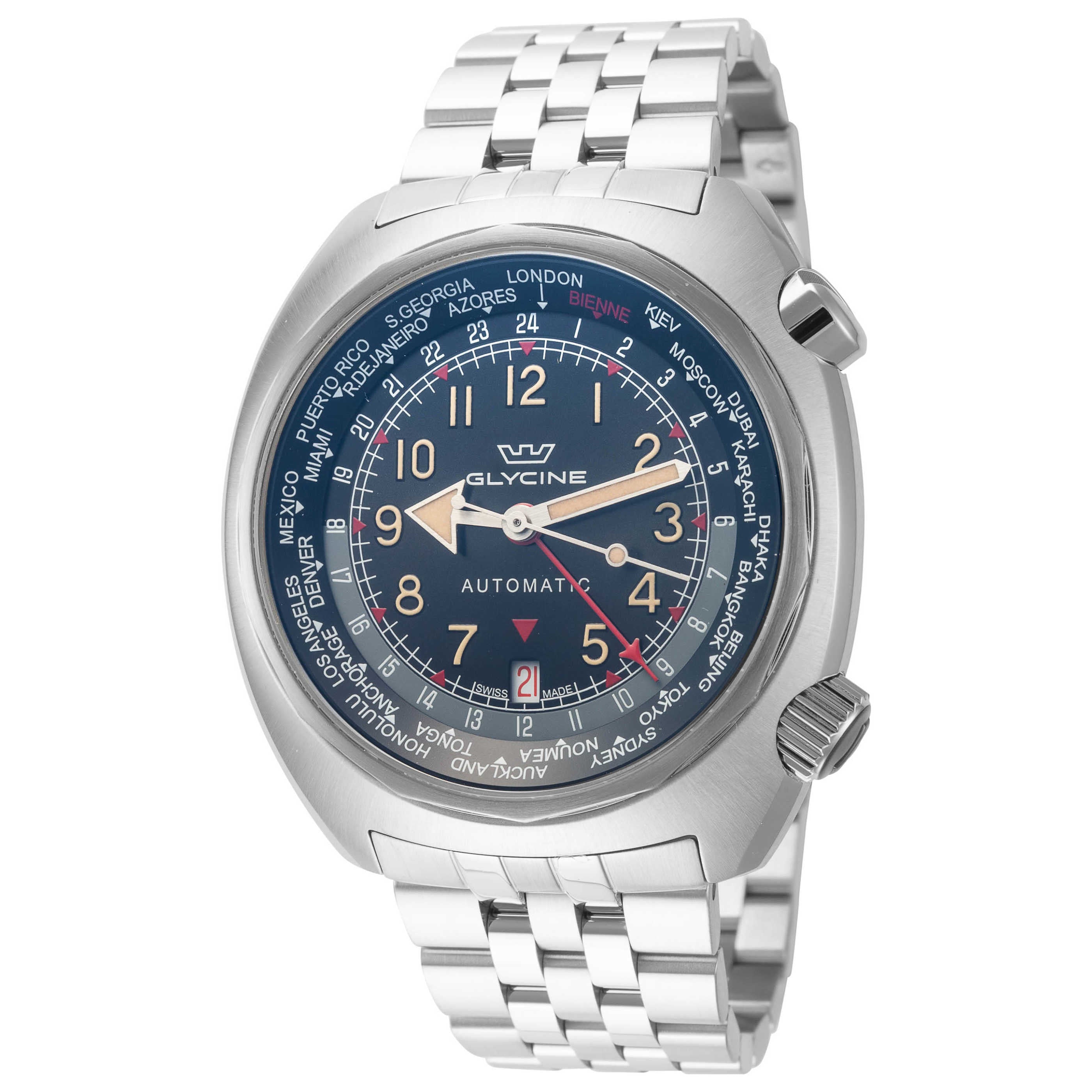 שעון Glycine דגם Airman Sst Gmt לגברים 43 מ״מ אוטומטי