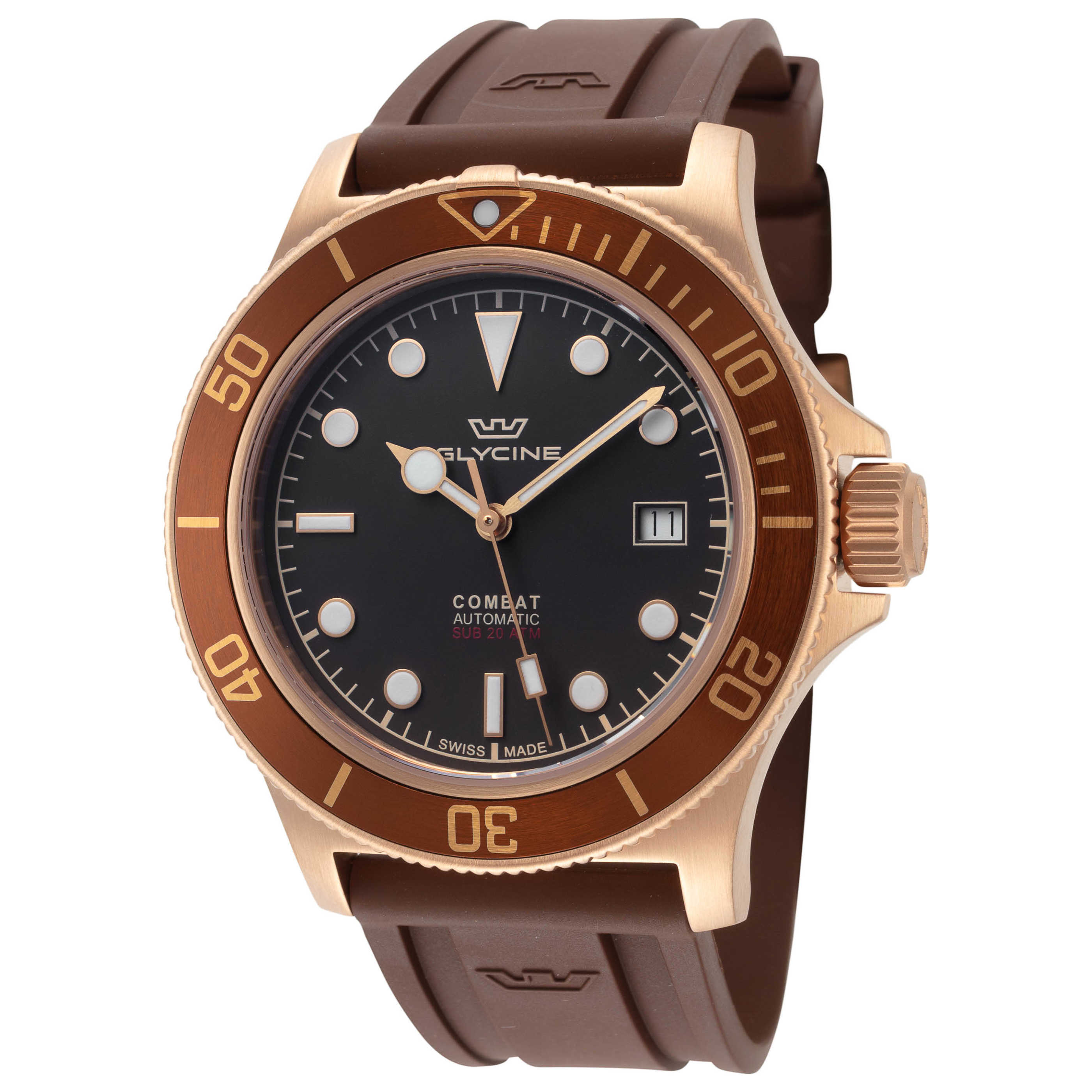 שעון Glycine דגם Combat Sub Bronze לגברים 42 מ״מ אוטומטי