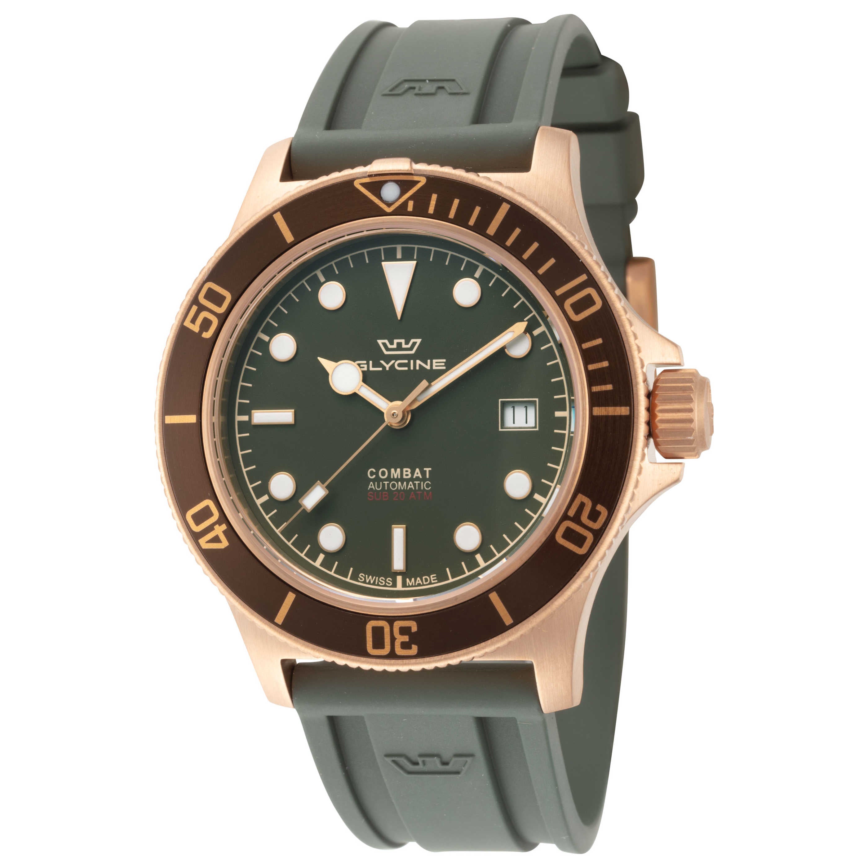 שעון Glycine דגם Combat Sub Bronze לגברים 42 מ״מ אוטומטי