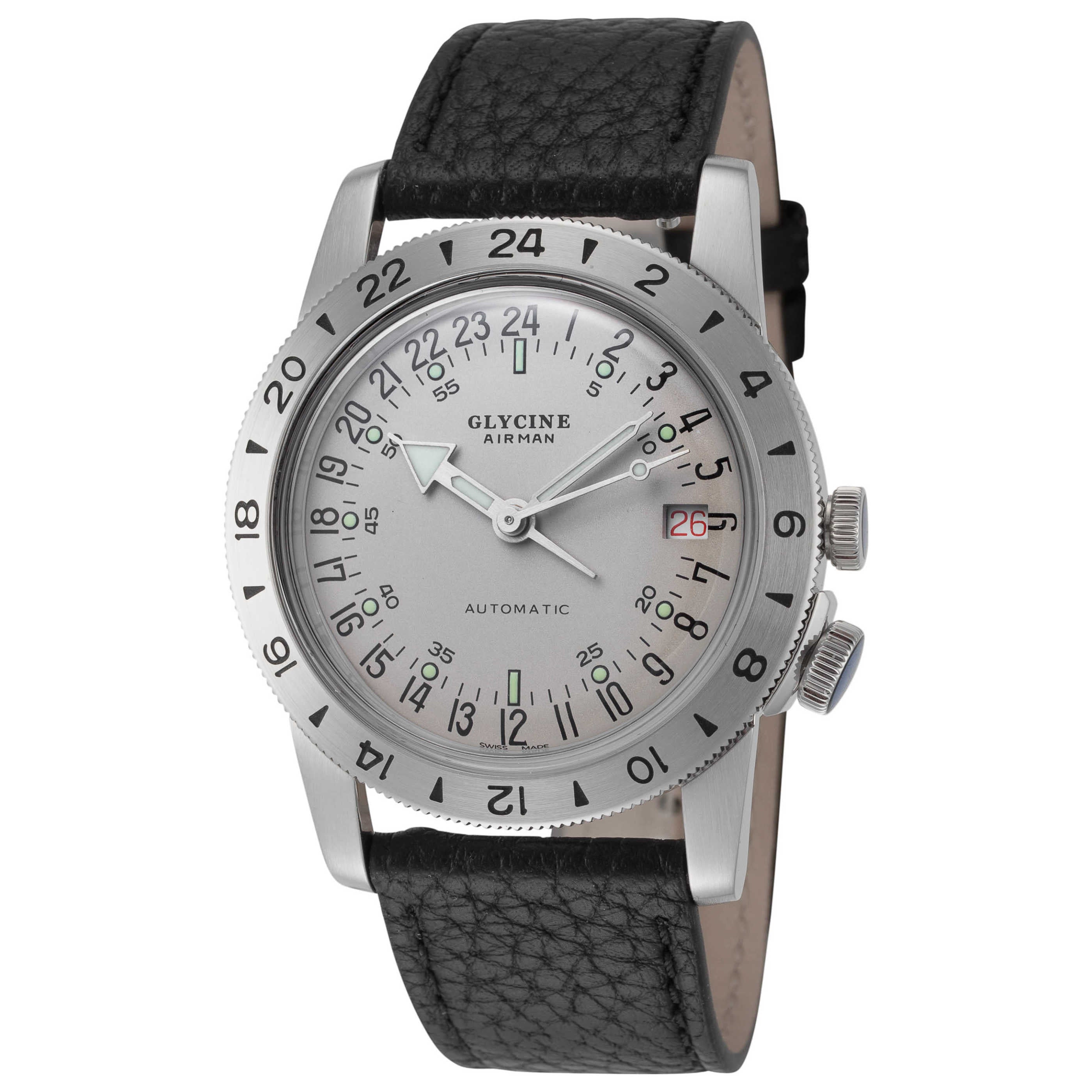 שעון Glycine דגם Airman No. 1 Purist לגברים 36 מ״מ אוטומטי