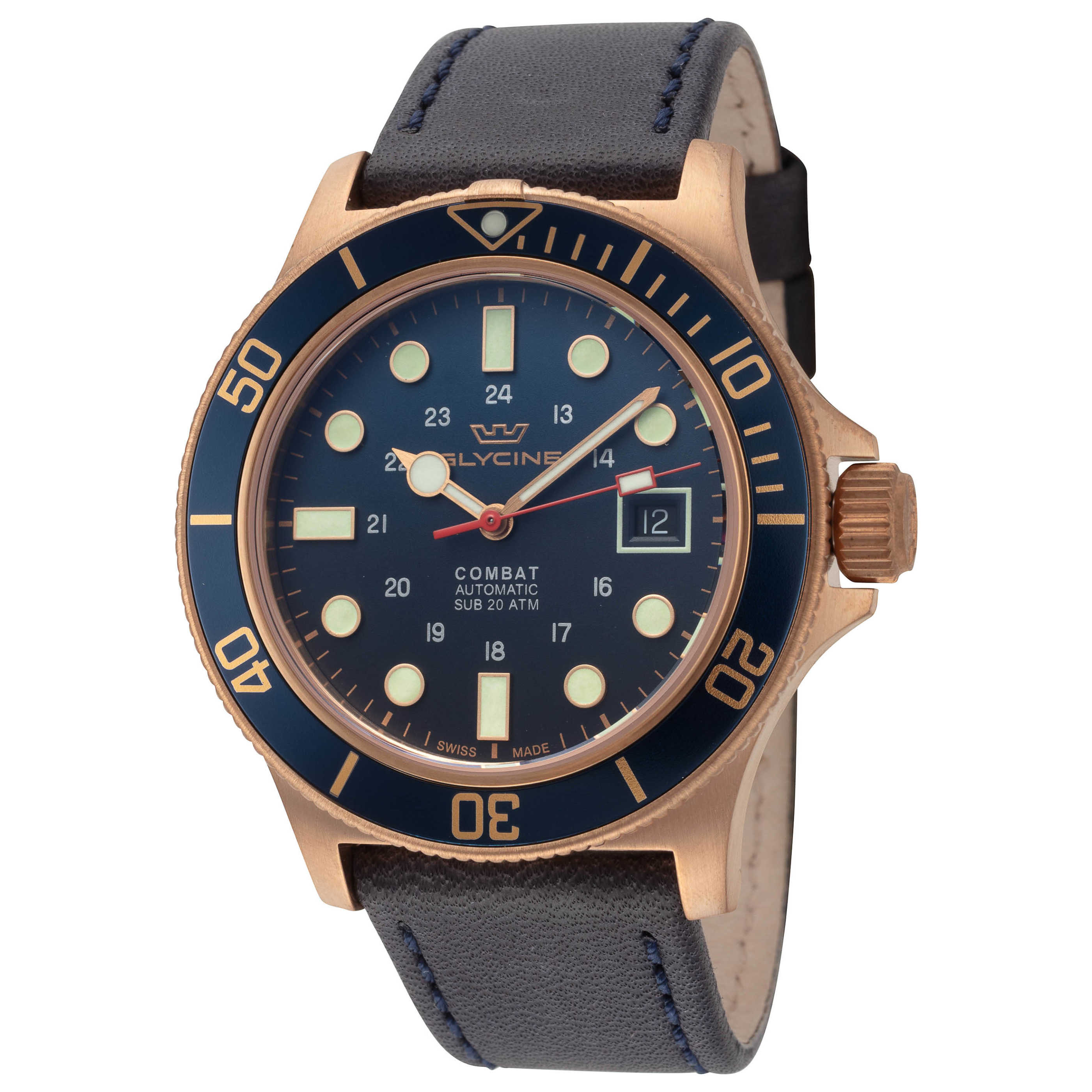 שעון Glycine דגם Combat Sub Bronze לגברים 42 מ״מ אוטומטי