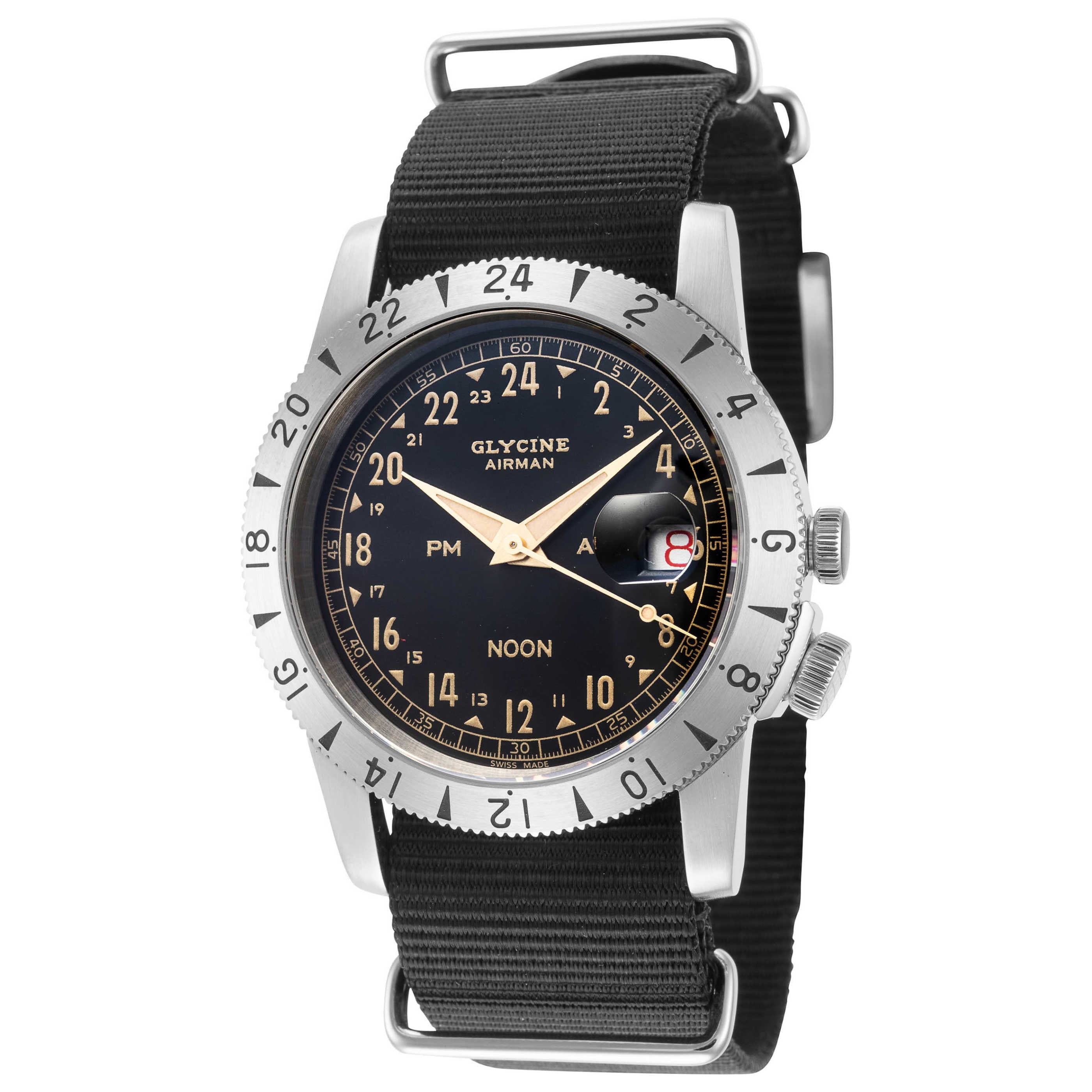 שעון Glycine דגם Vintage Noon לגברים 40 מ״מ אוטומטי