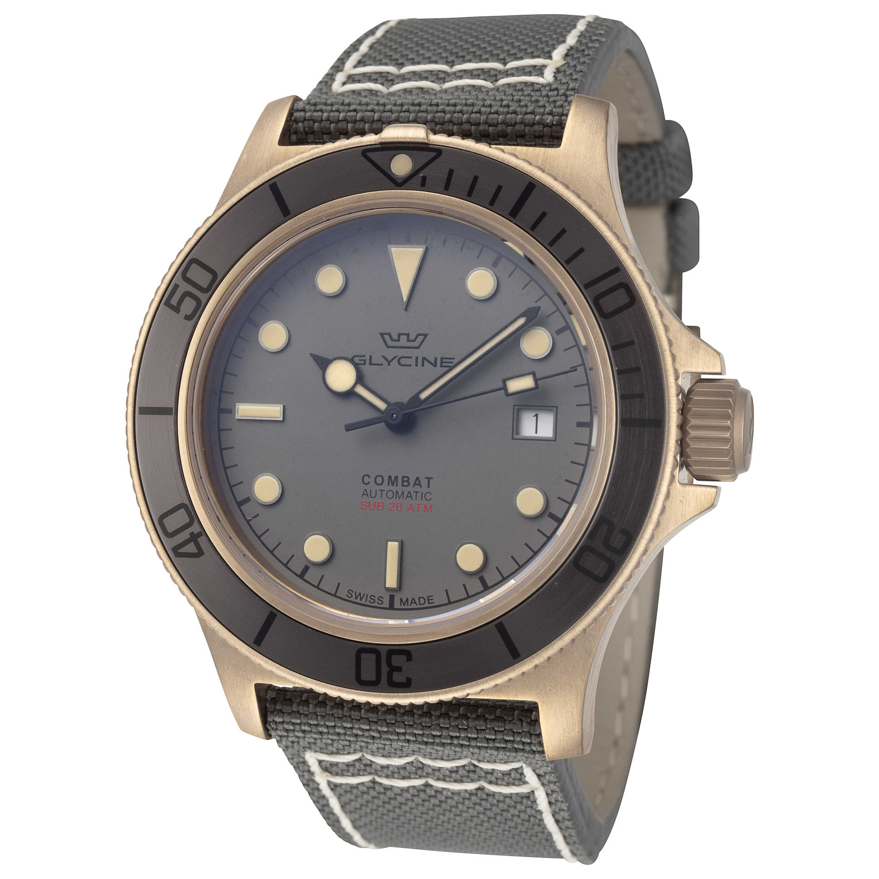 שעון Glycine דגם Combat Sub Bronze לגברים 42 מ״מ אוטומטי