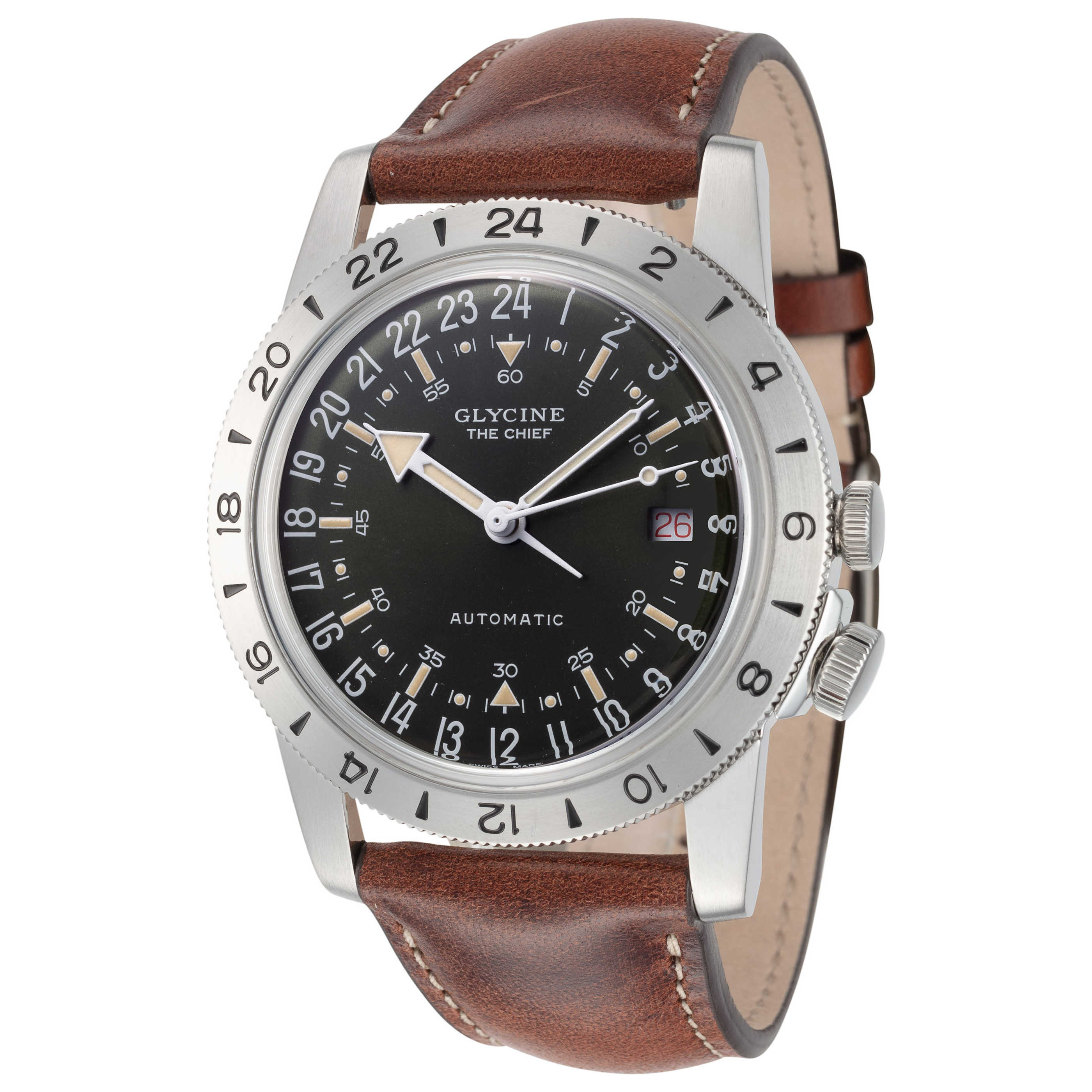 שעון Glycine דגם Vintage The Chief Purist לגברים 40 מ״מ אוטומטי
