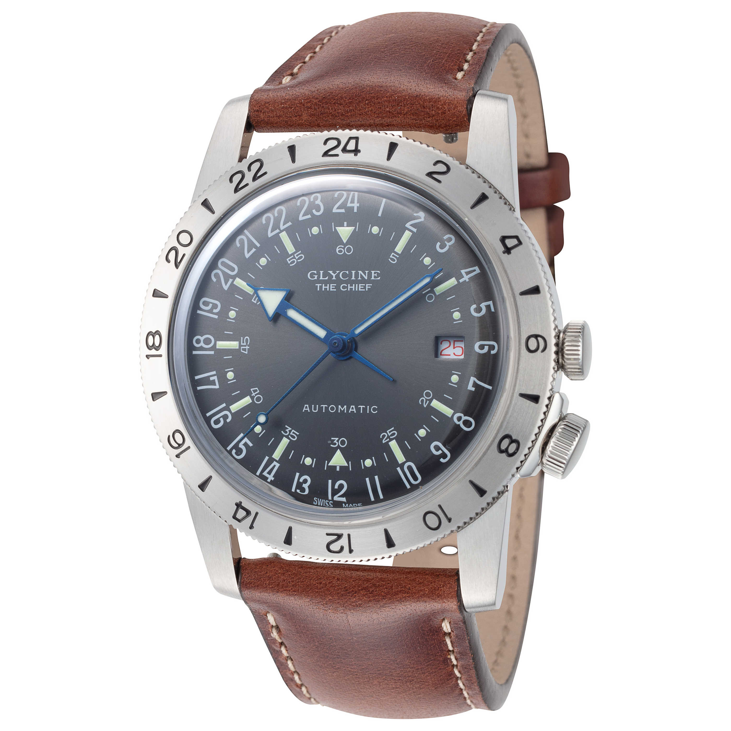 שעון Glycine דגם Vintage The Chief Purist לגברים 40 מ״מ אוטומטי