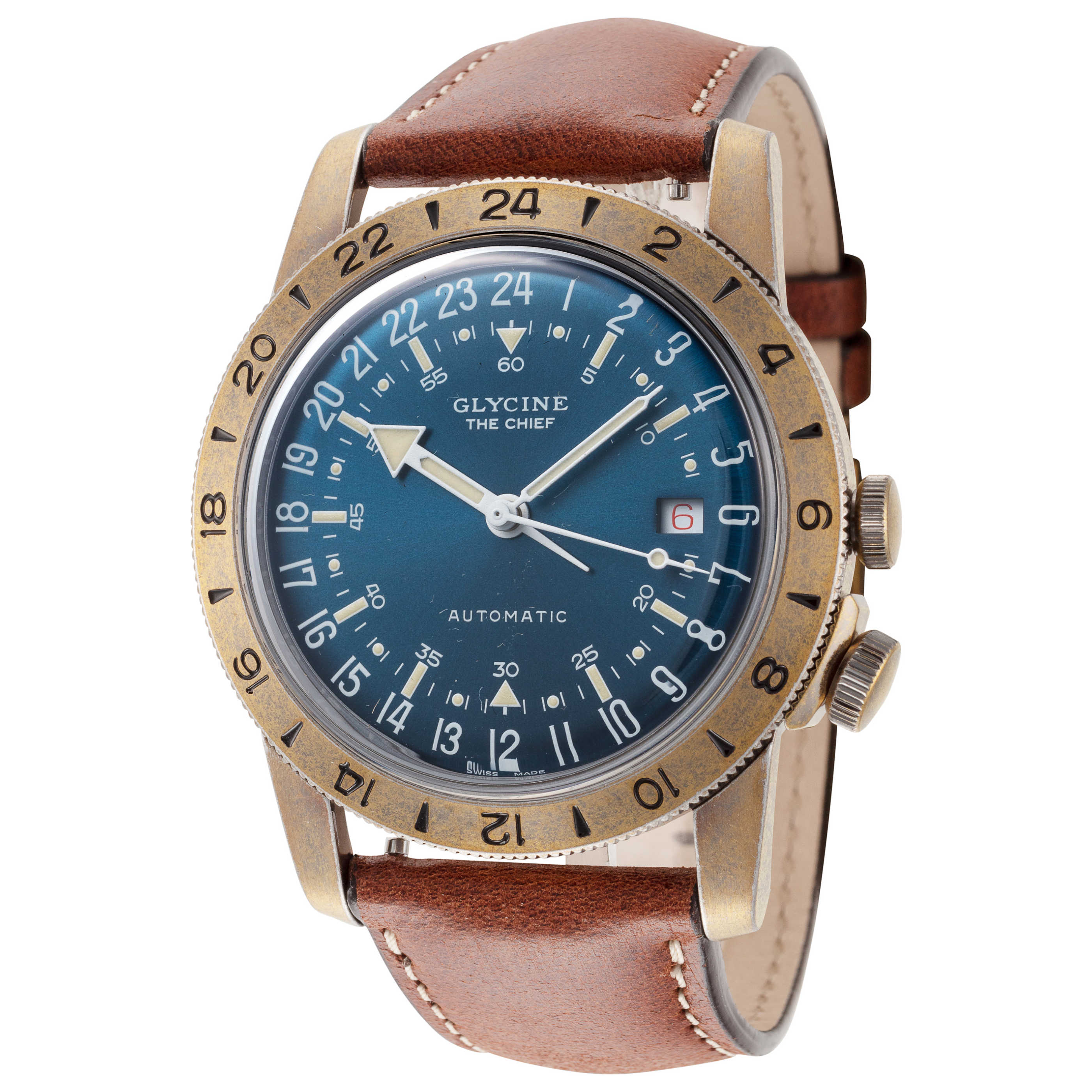 שעון Glycine דגם Airman The Chief Purist לגברים 40 מ״מ אוטומטי