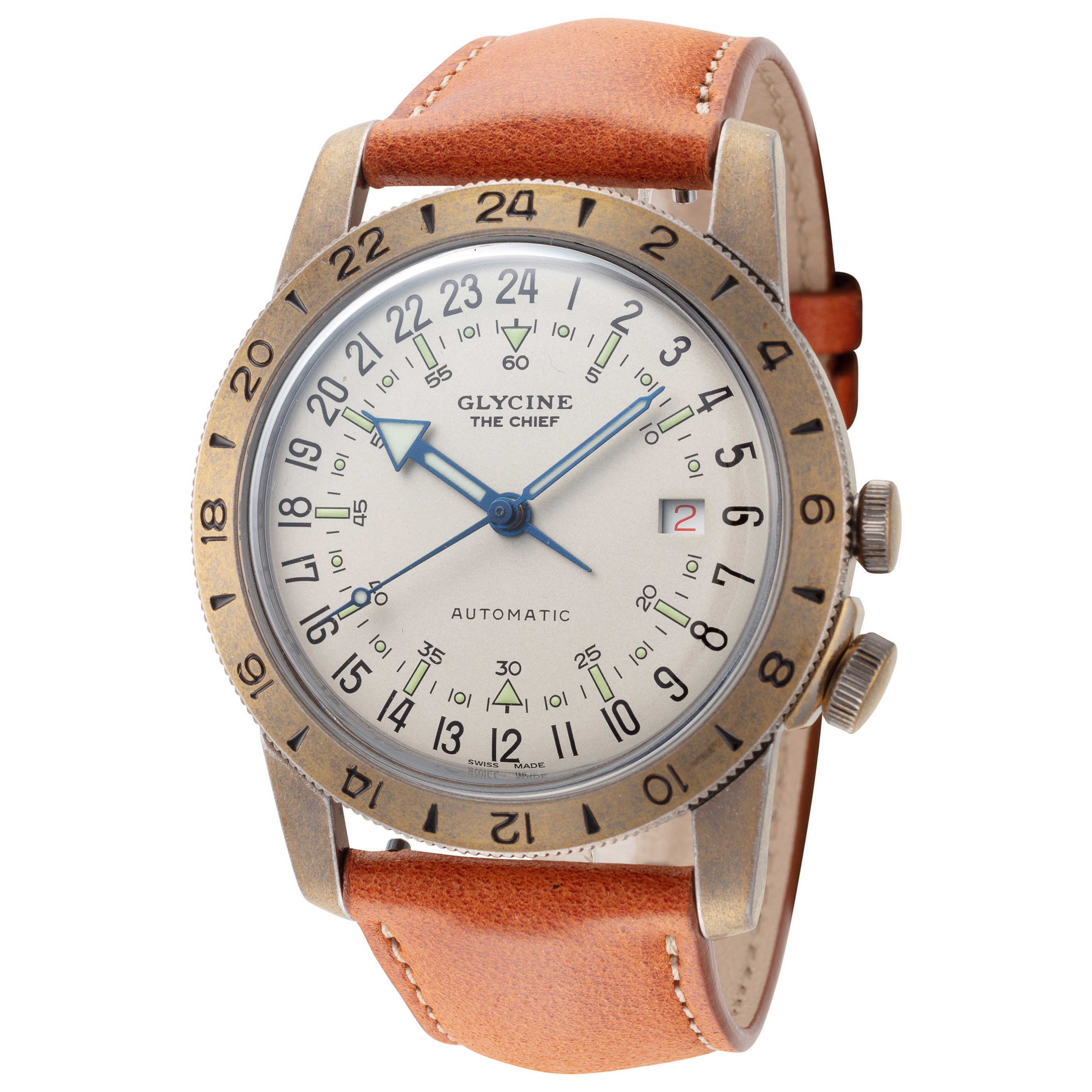 שעון Glycine דגם Airman The Chief Purist לגברים 40 מ״מ אוטומטי