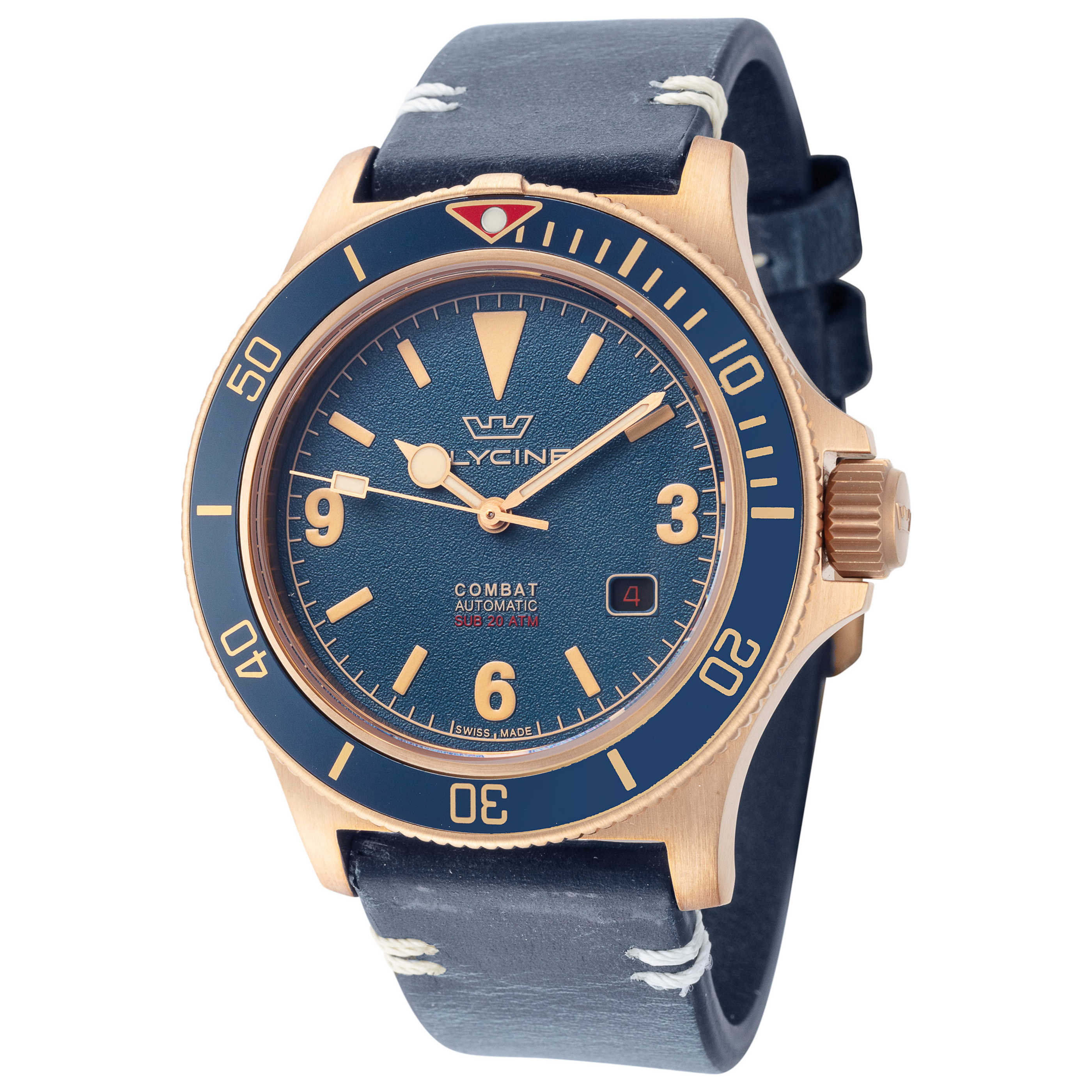 שעון Glycine דגם Combat Sub Bronze Vintage לגברים 42 מ״מ אוטומטי
