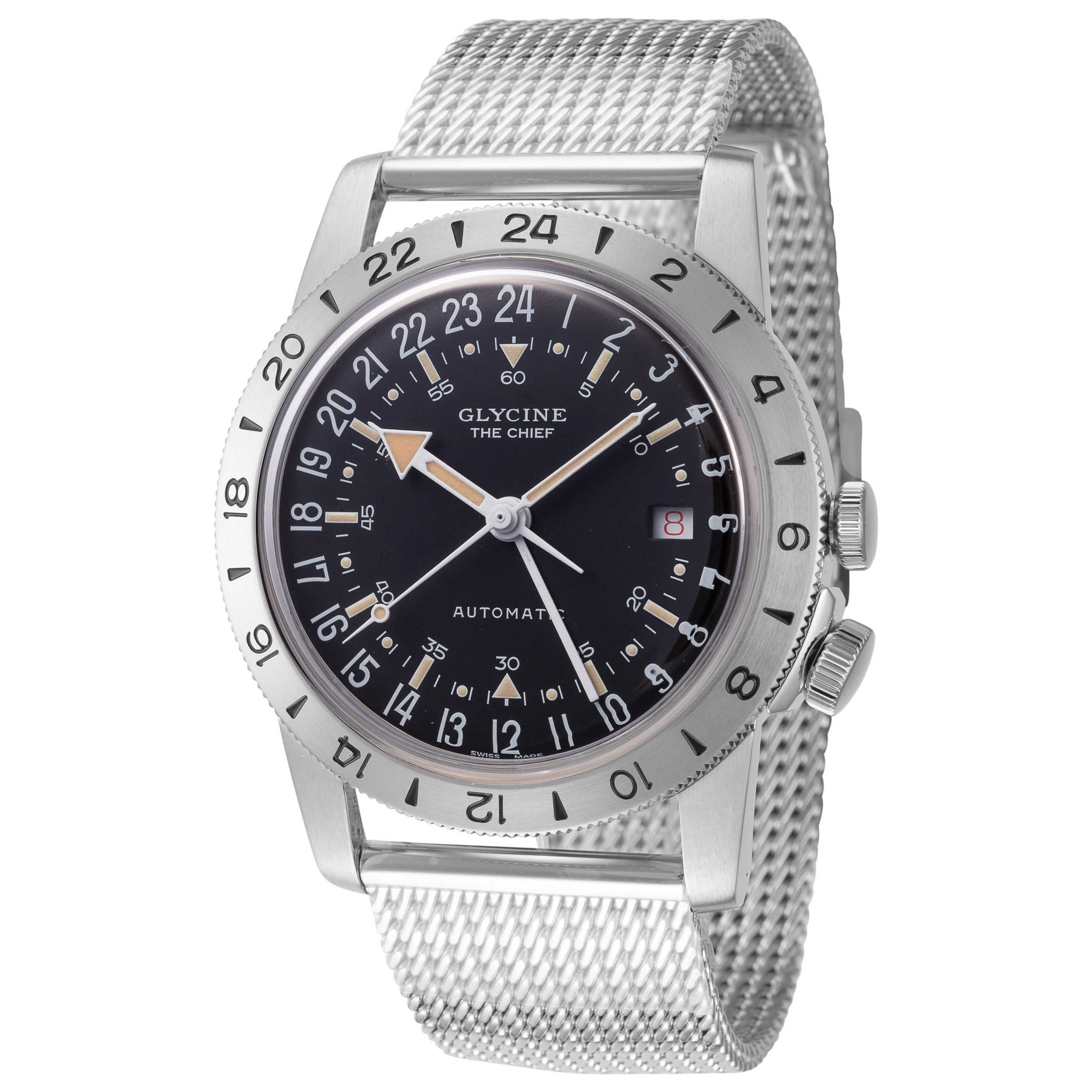 שעון Glycine דגם Vintage The Chief לגברים 40 מ״מ אוטומטי