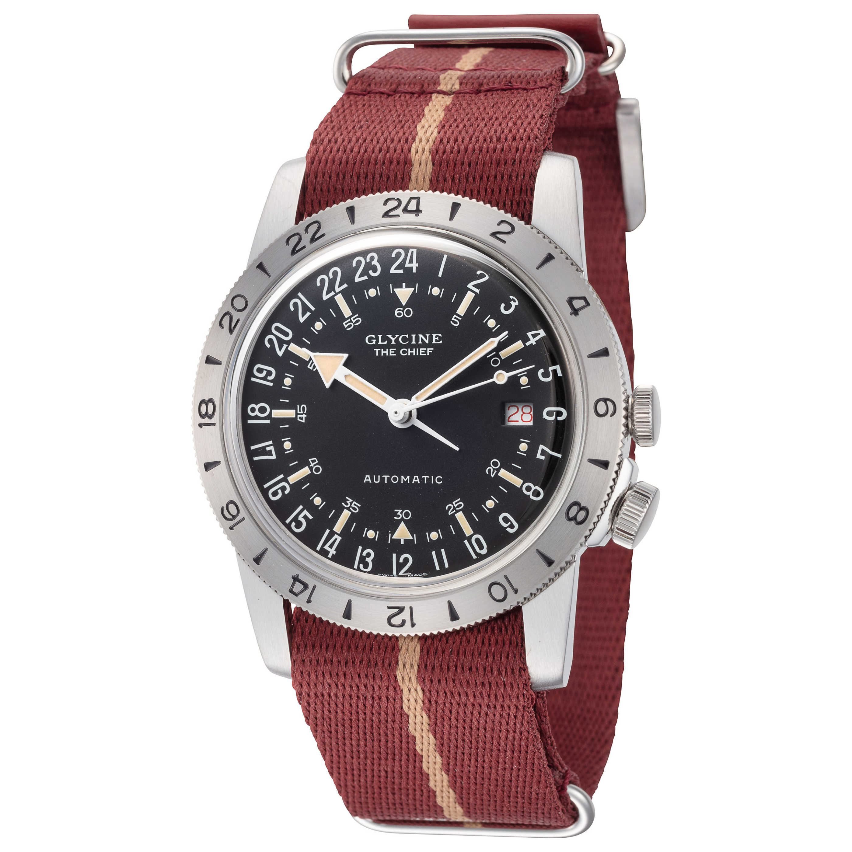 שעון Glycine דגם Airman The Chief Purist יוניסקס 40 מ״מ GMT אוטומטי