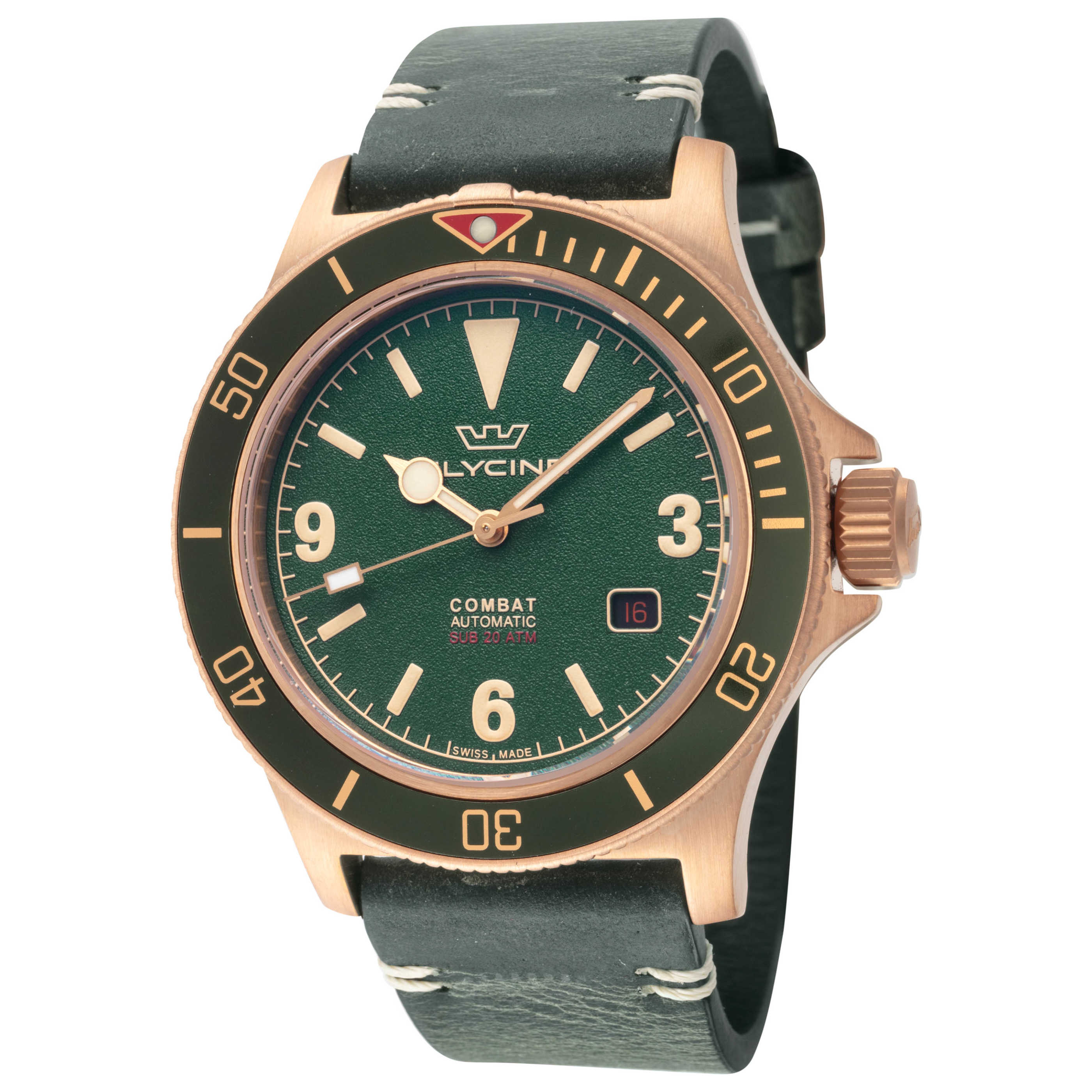 שעון Glycine דגם Combat Sub Bronze לגברים 42 מ״מ אוטומטי