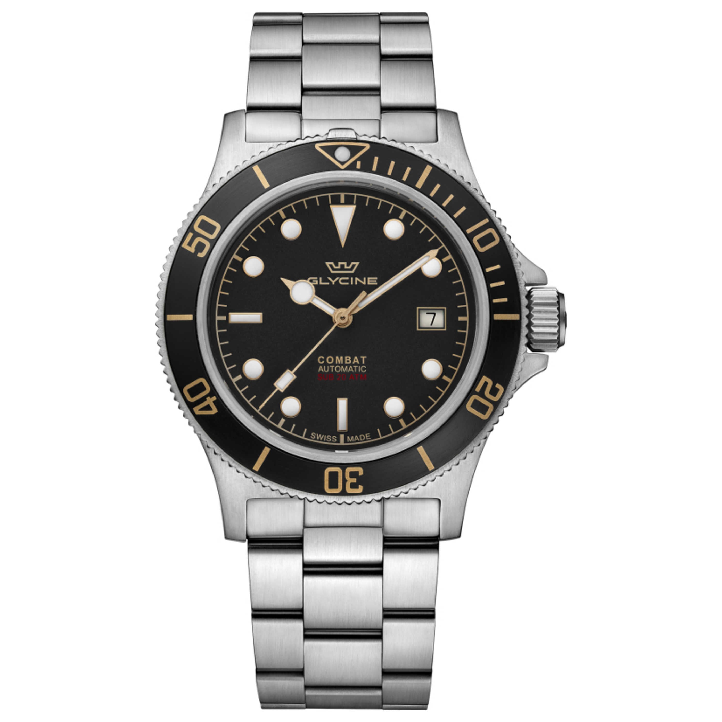 שעון לגבר Combat Sub של Glycine, אוטומטי, 42 מ״מ