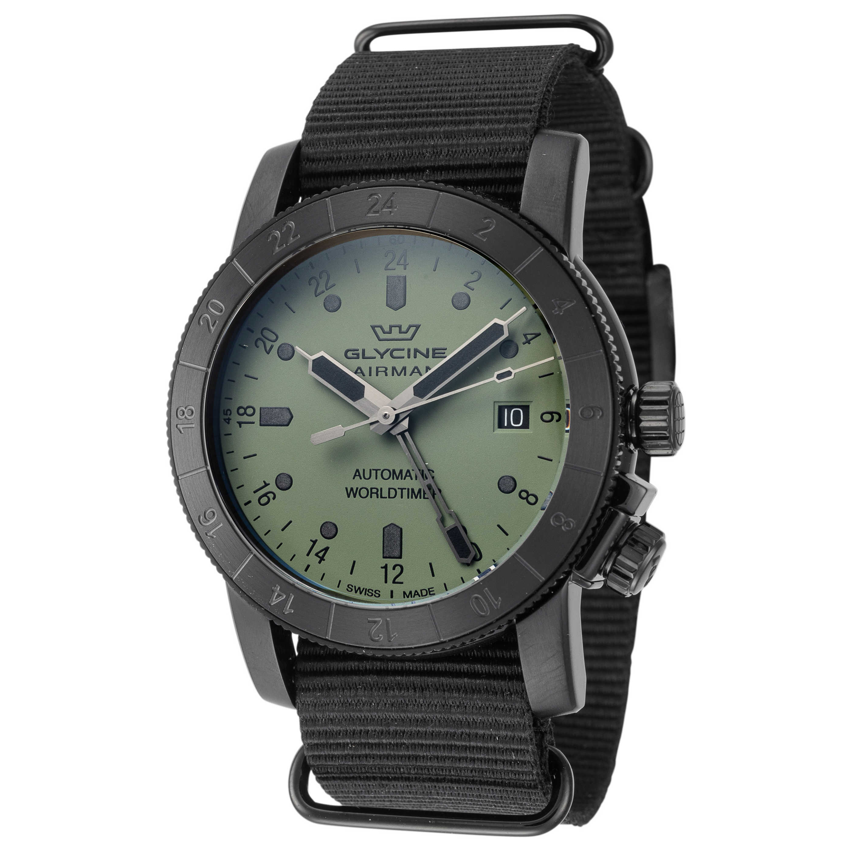 שעון לגבר Airman של Glycine, אוטומטי, 42 מ״מ