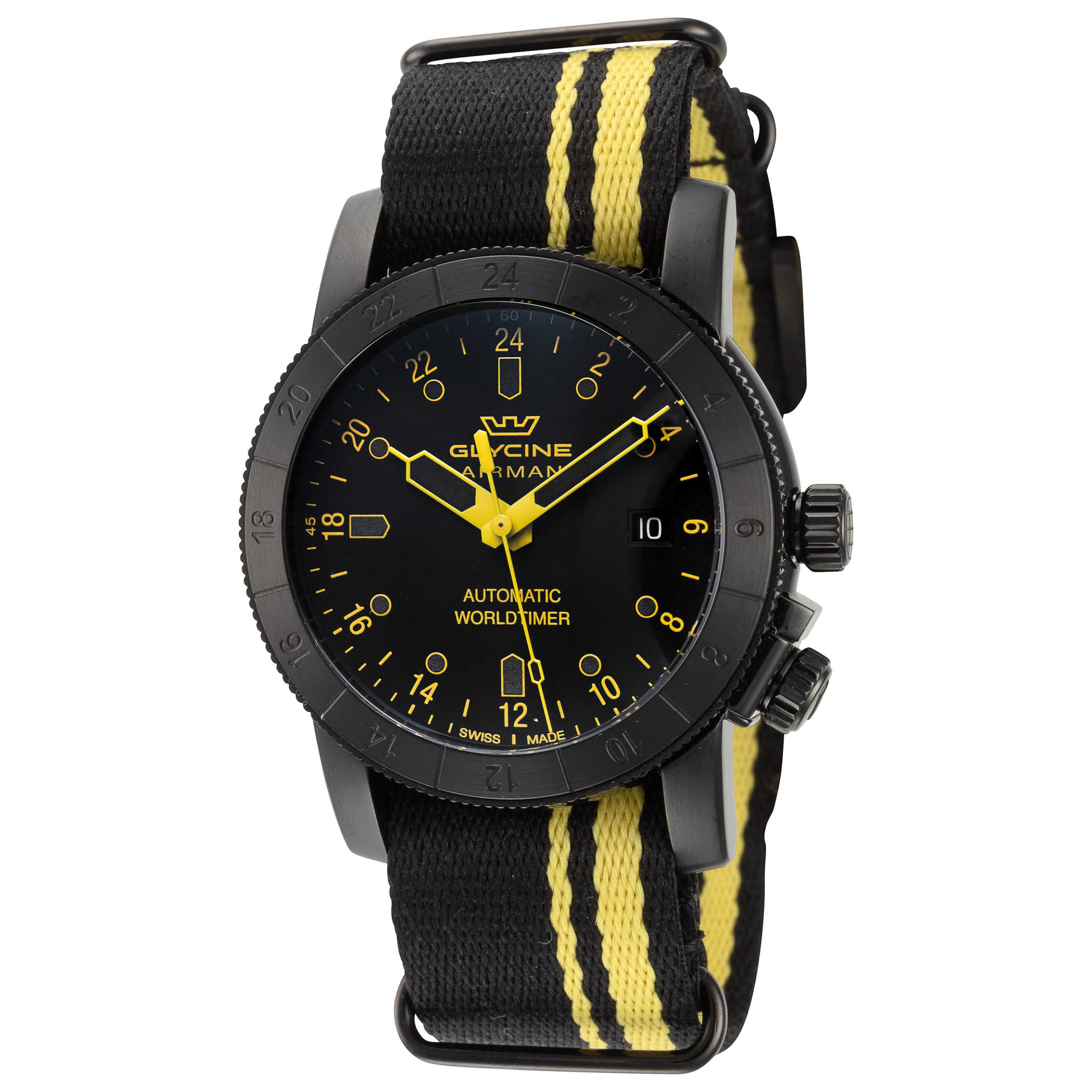 שעון לגבר Airman Contemporary Purist של Glycine, אוטומטי, 42 מ״מ