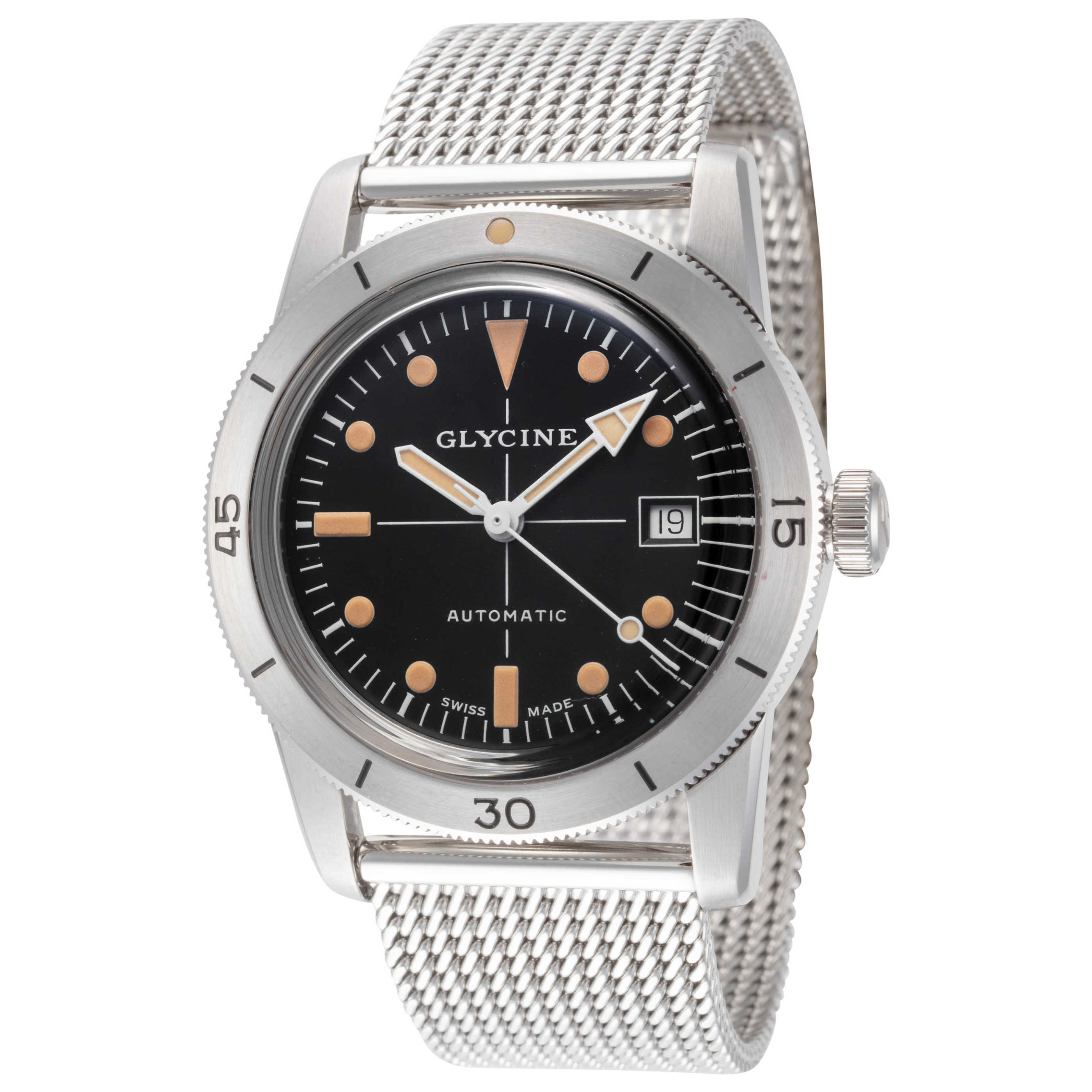 שעון יוניסקס Sea Kraken של Glycine, אוטומטי, 39 מ״מ