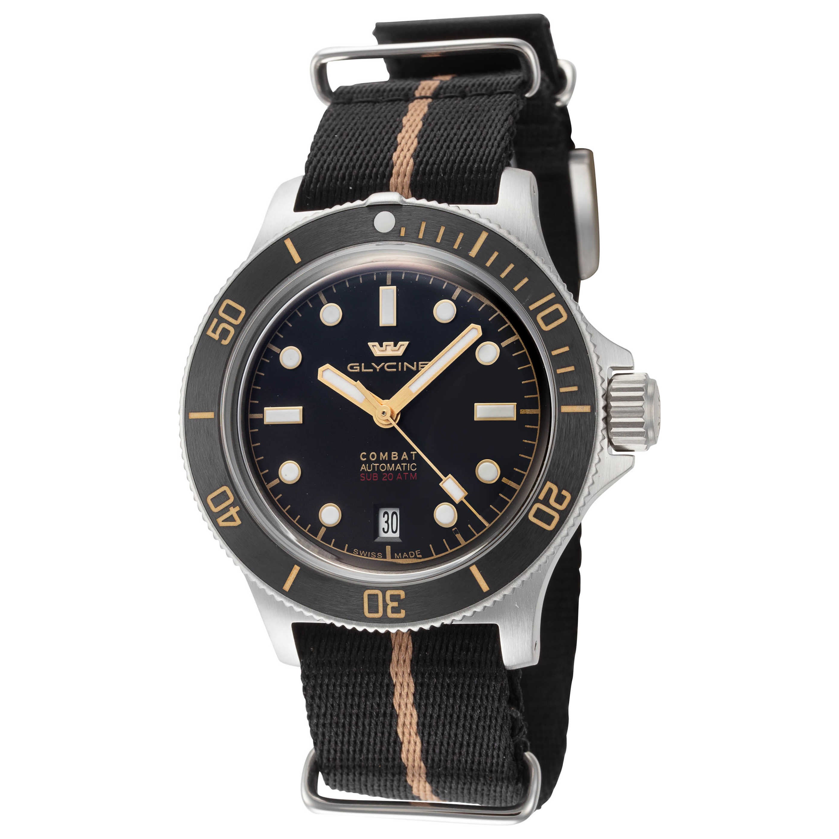 שעון Glycine דגם Combat Sub Box Ceramic לגברים 41 מ״מ אוטומטי