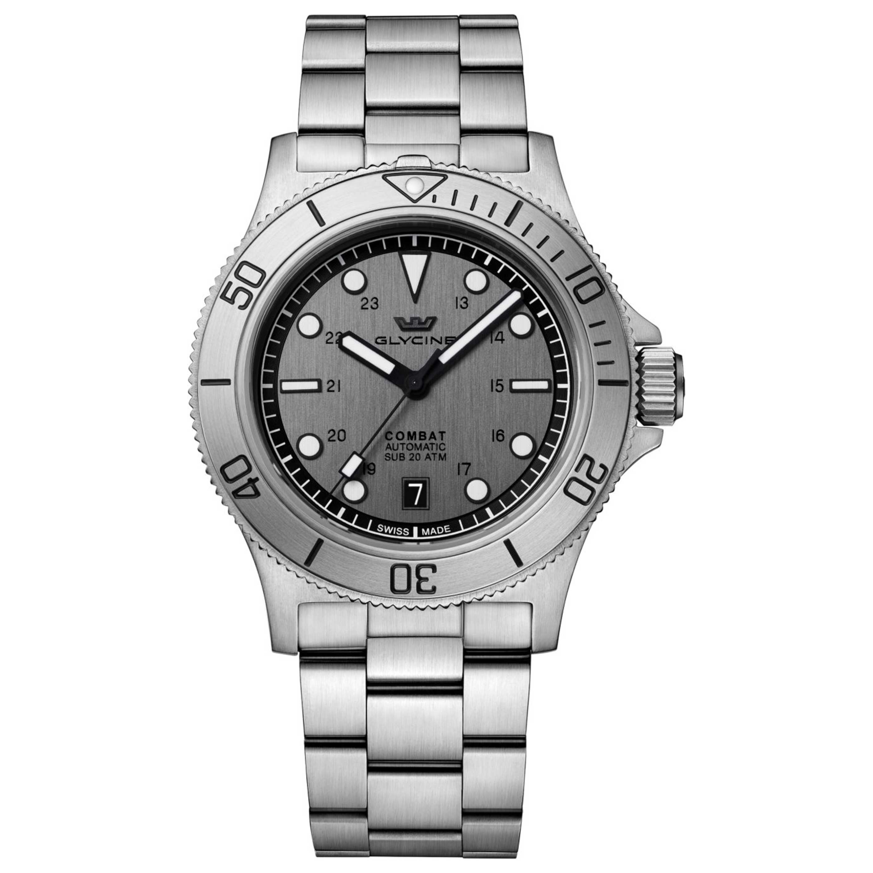 שעון לגבר Combat Sub של Glycine, אוטומטי, 42 מ״מ