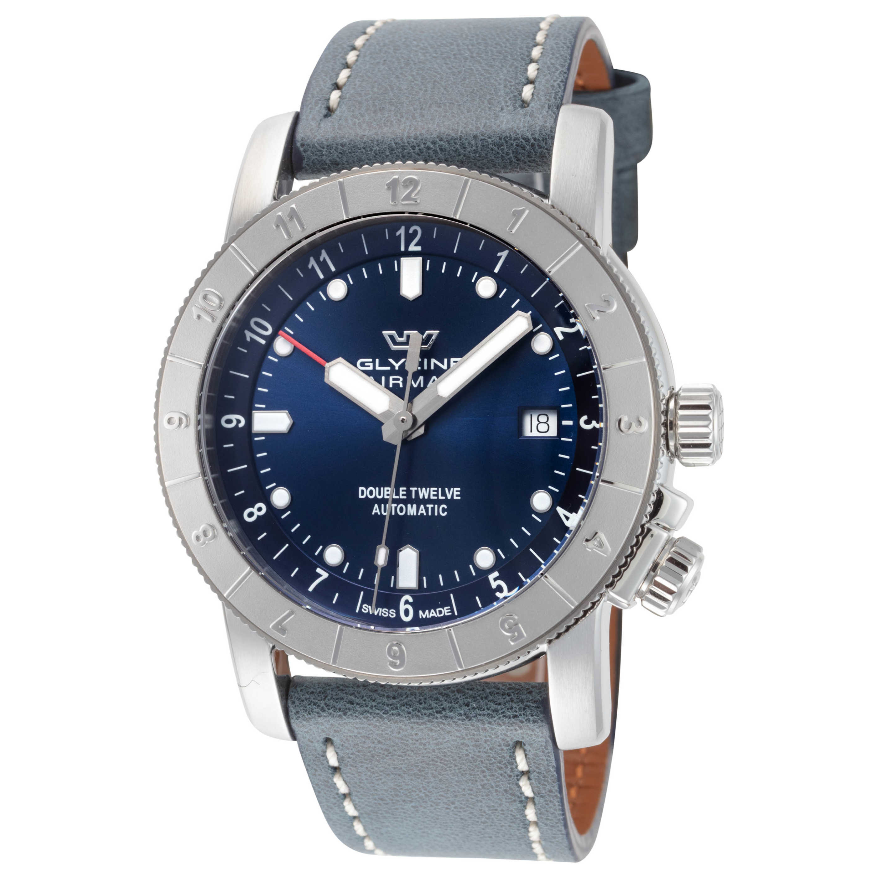 שעון Glycine דגם Ariman Double Twelve לגברים 42 מ״מ אוטומטי